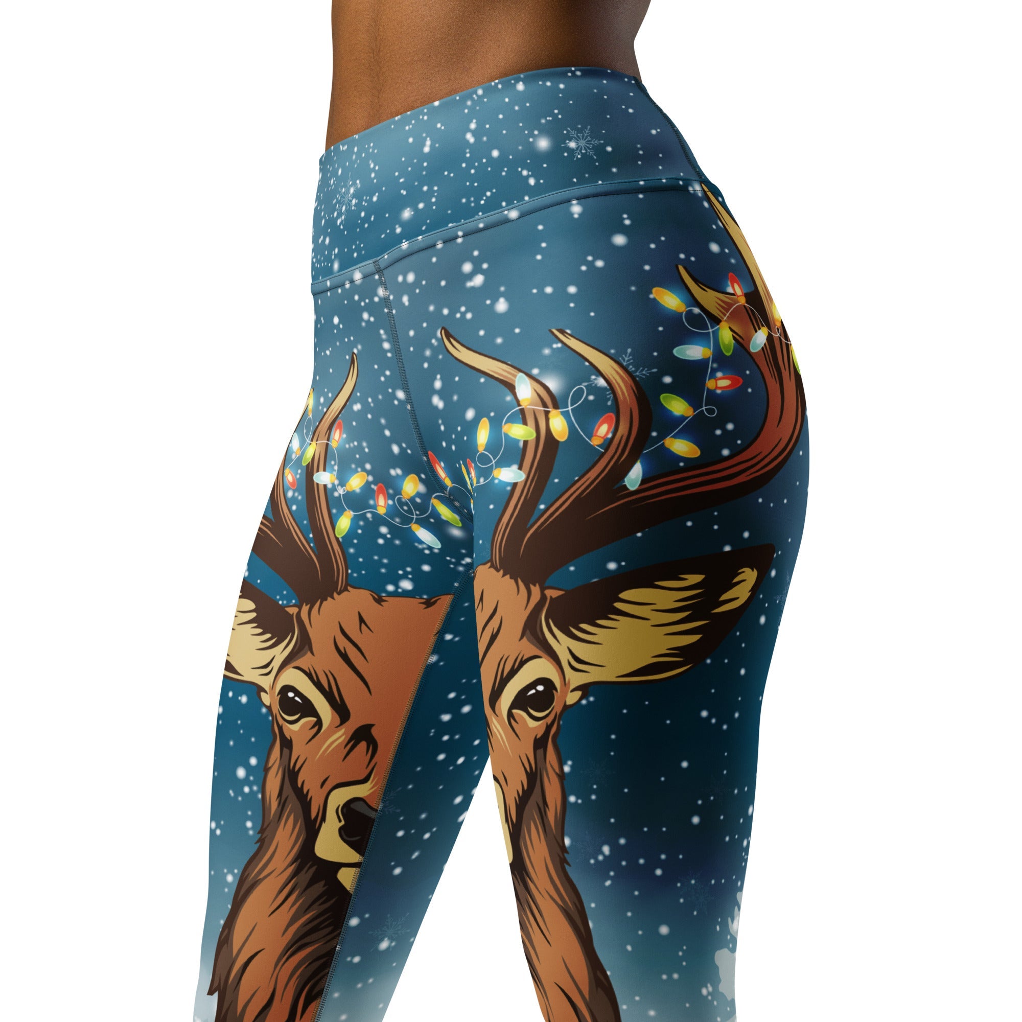 Reindeer Christmas Yoga Leggings: Women's Christmas Outfits