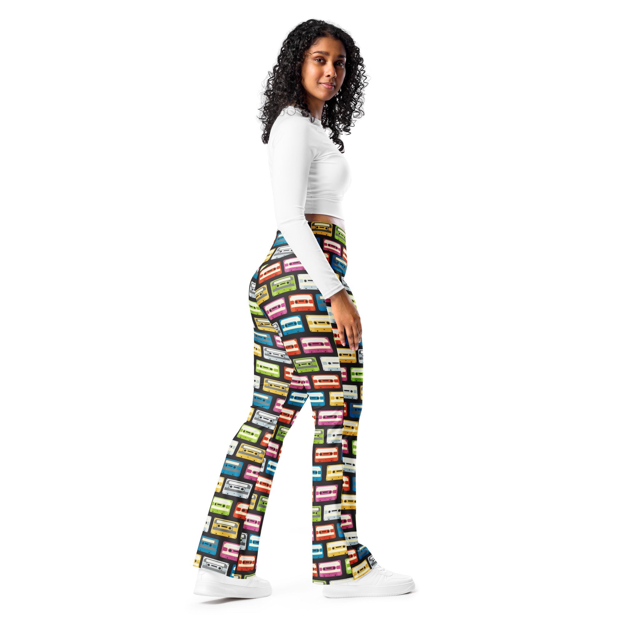 Retro Cassette Flare Leggings