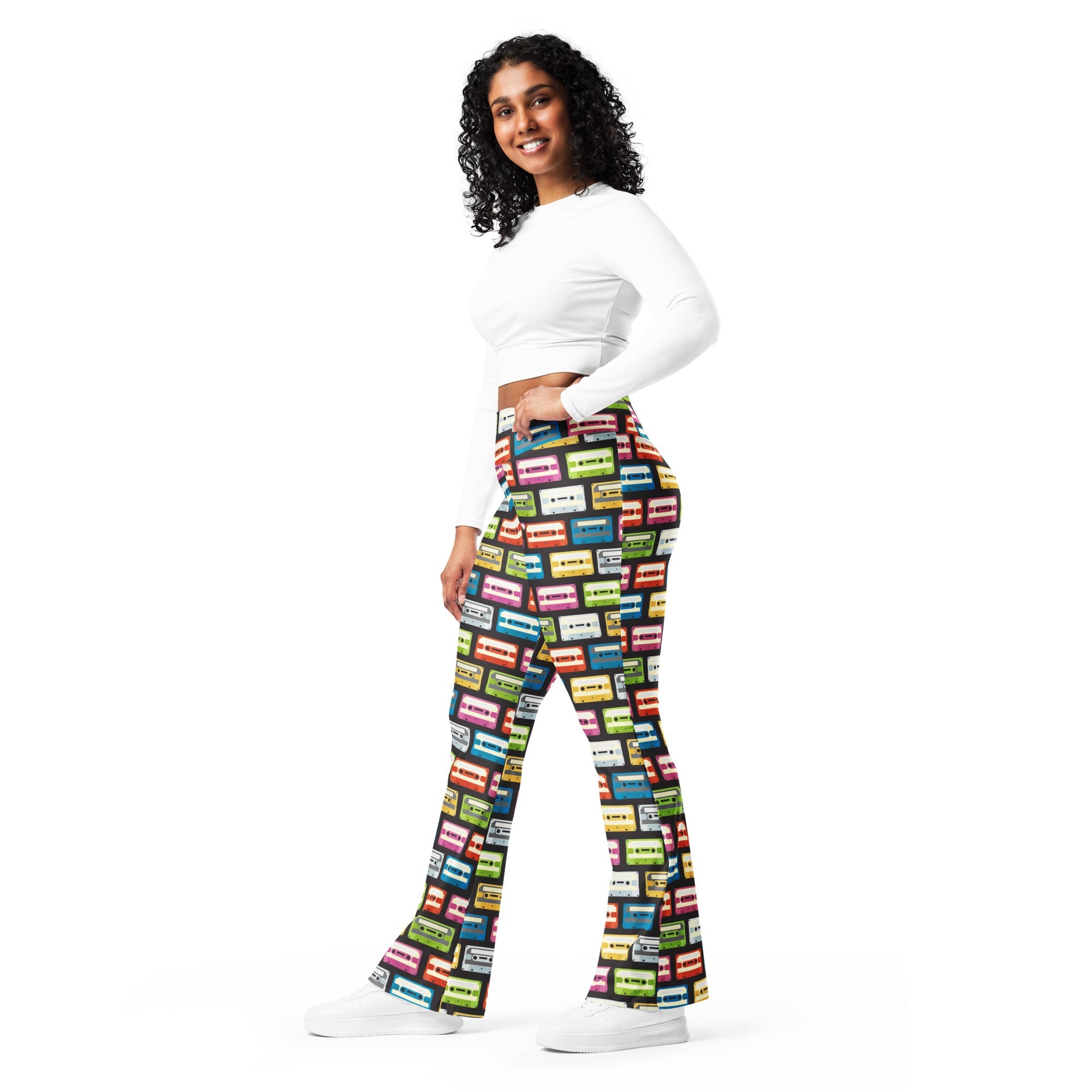 Retro Cassette Flare Leggings