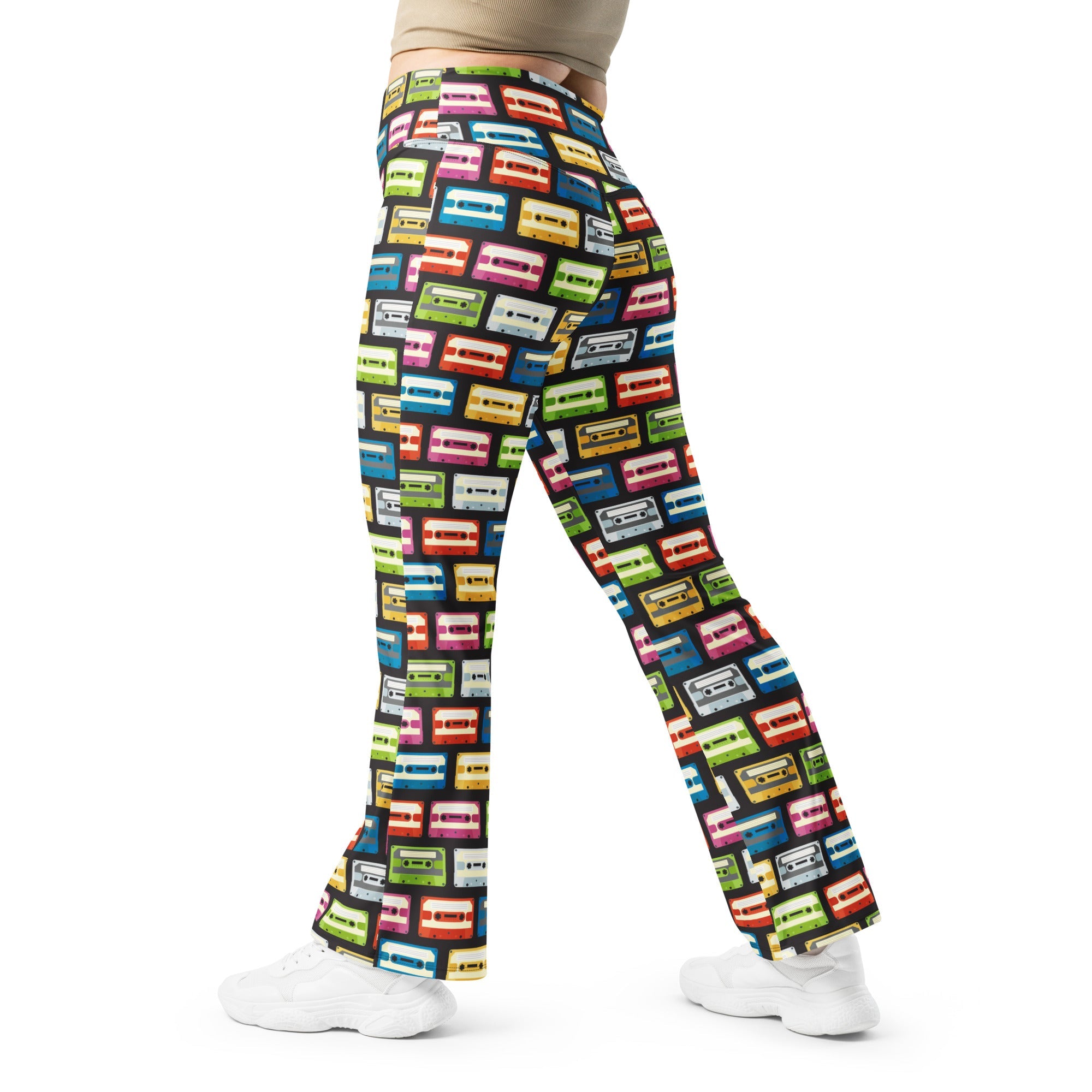 Retro Cassette Flare Leggings