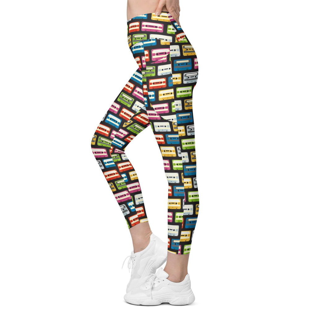Retro Cassette Leggings With Pockets