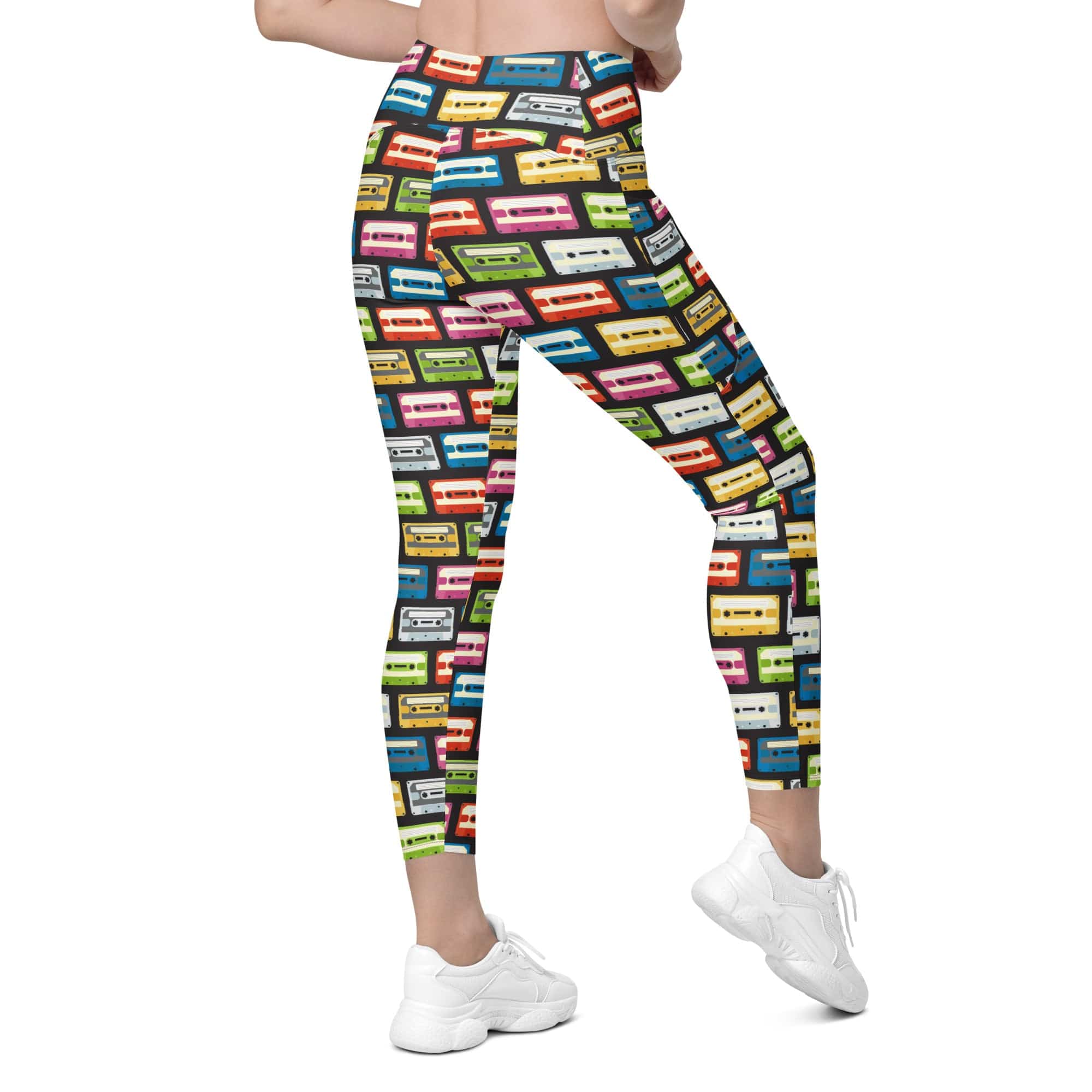 Retro Cassette Leggings With Pockets