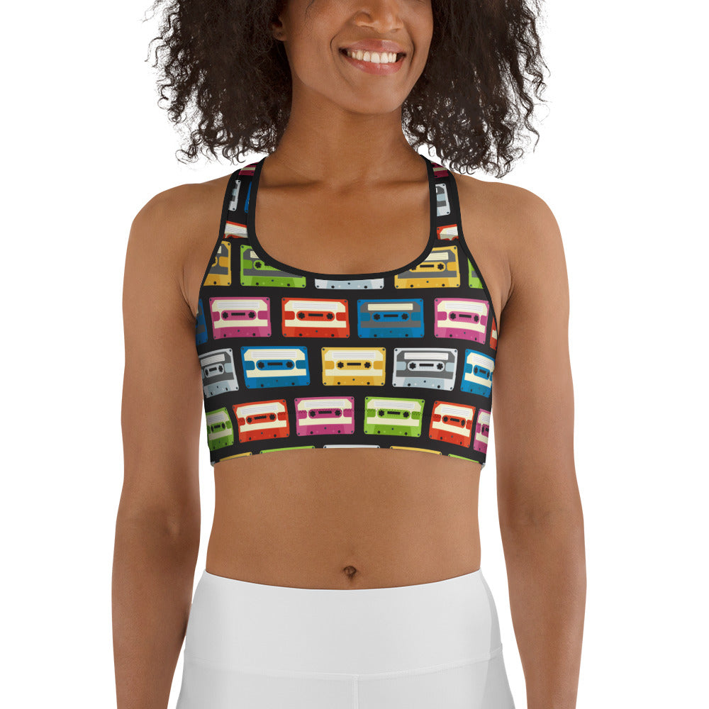Retro Cassette Sports Bra