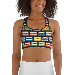 Retro Cassette Sports Bra