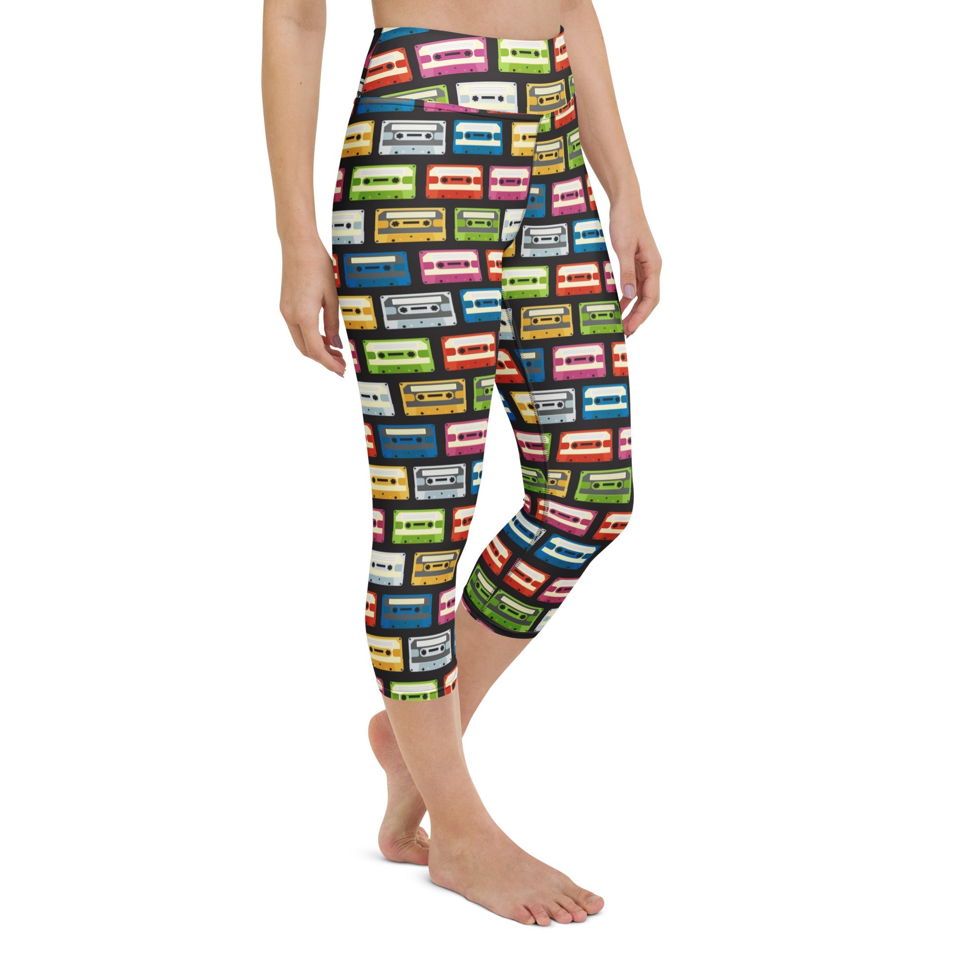Retro Cassette Yoga Capris