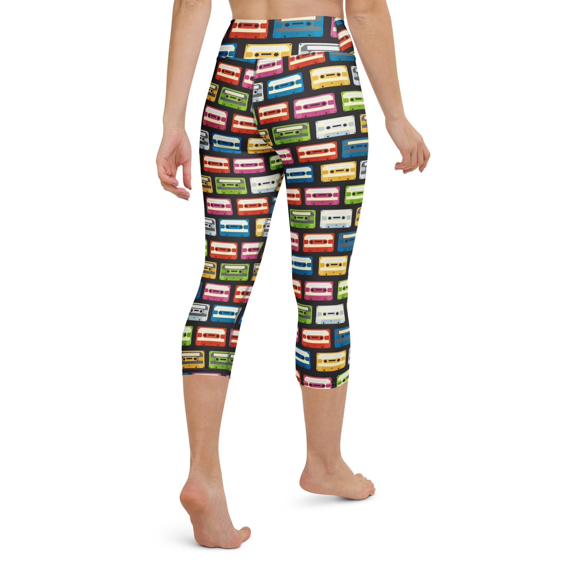Retro Cassette Yoga Capris