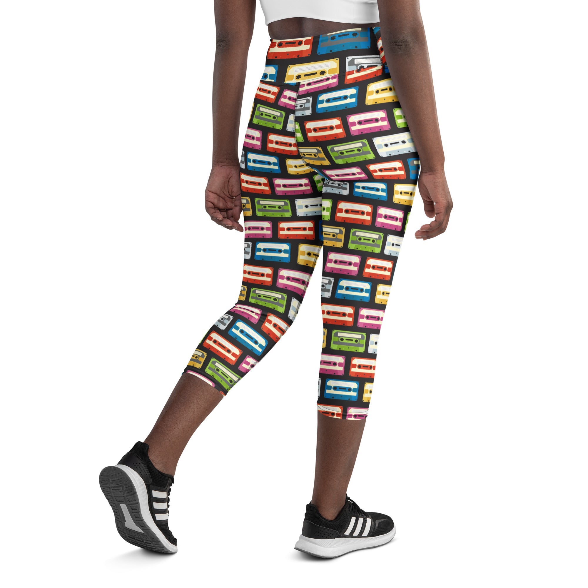 Retro Cassette Yoga Capris