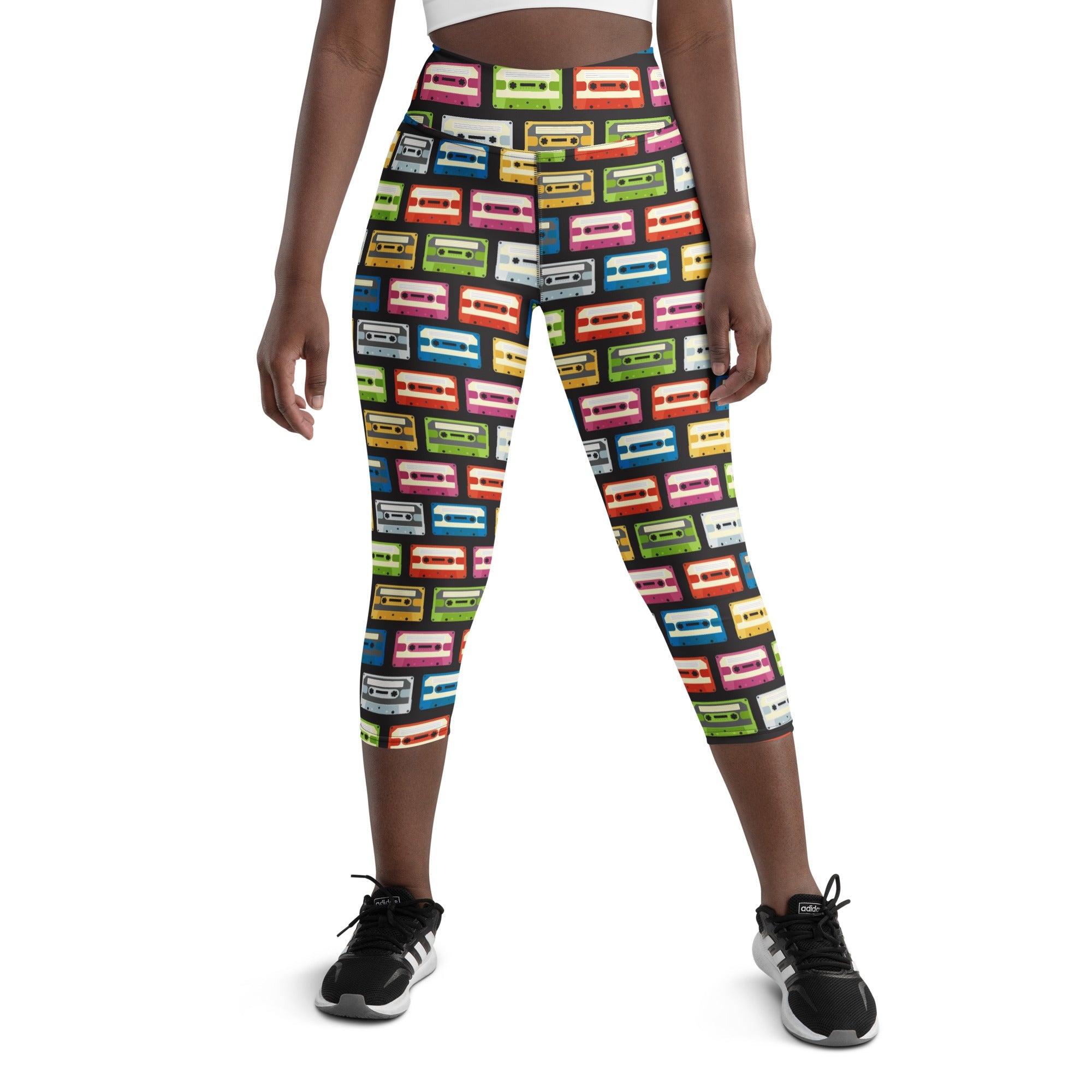 Retro Cassette Yoga Capris