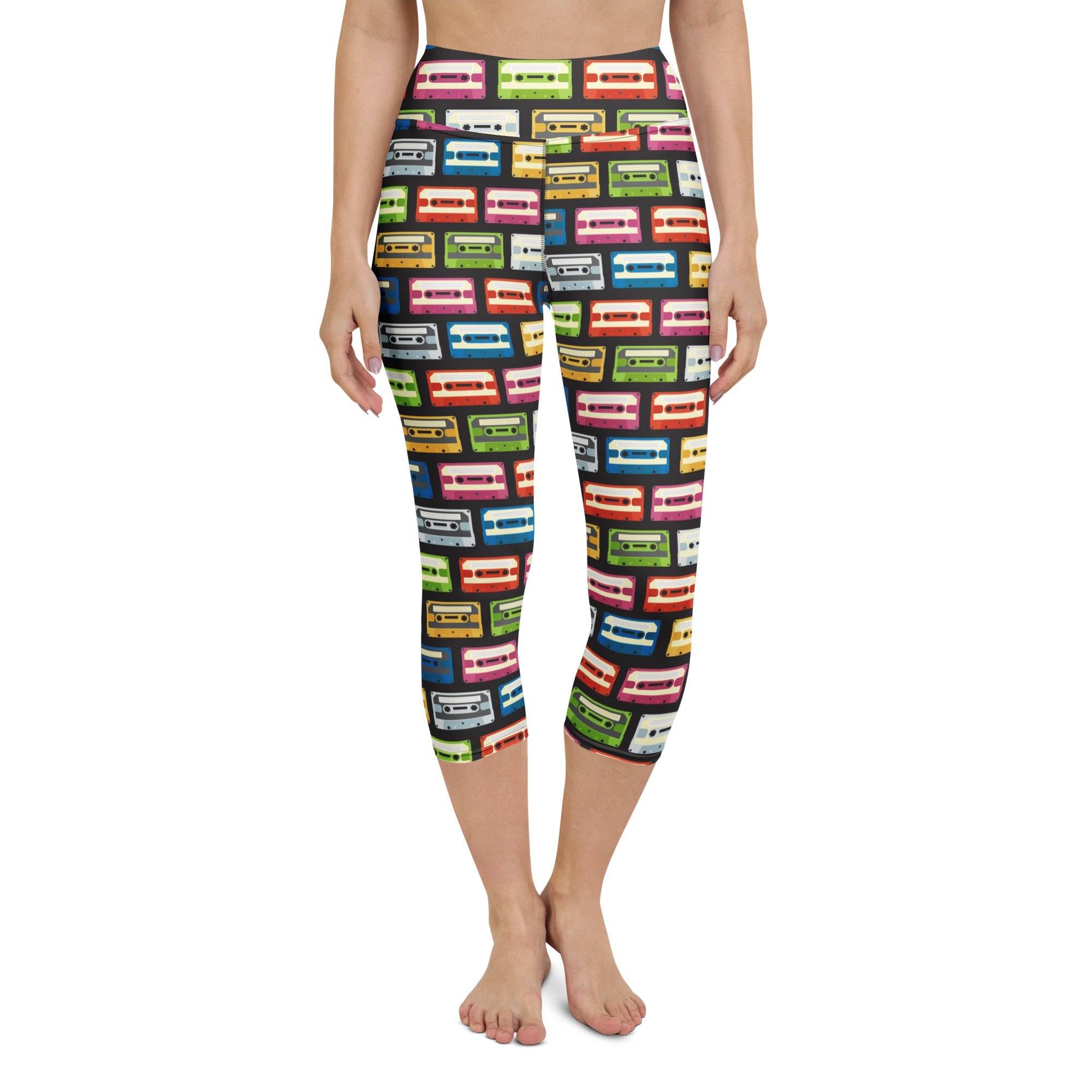 Retro Cassette Yoga Capris