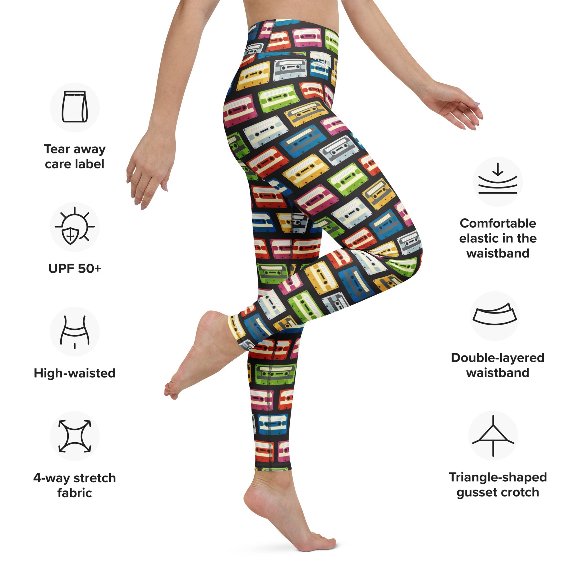 Retro Cassette Yoga Leggings