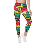 Retro Comic Book Leggings With Pockets