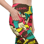 Retro Comic Book Leggings With Pockets