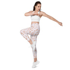 Ribbon Maze Crossover Leggings With Pockets