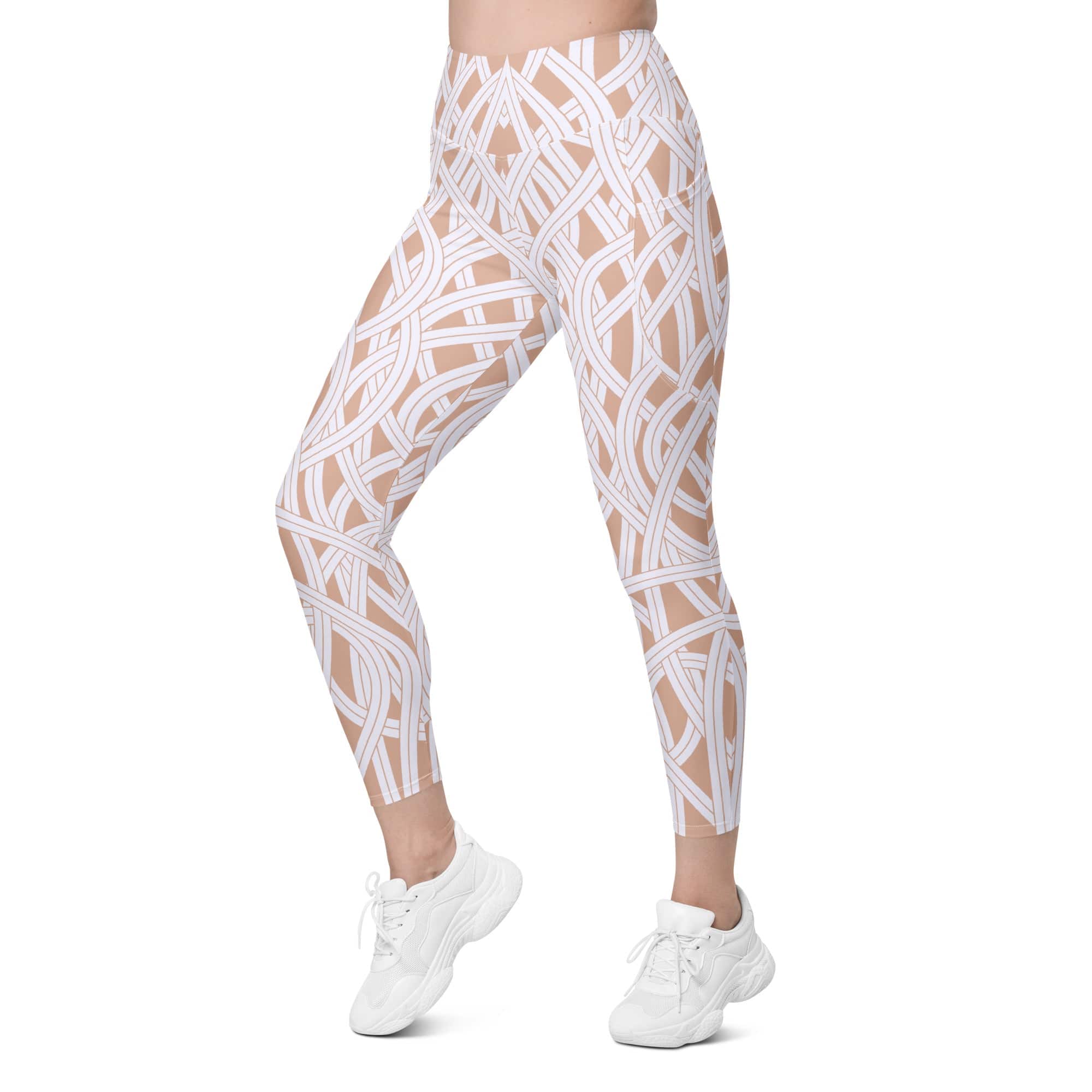 Ribbon Maze Leggings With Pockets