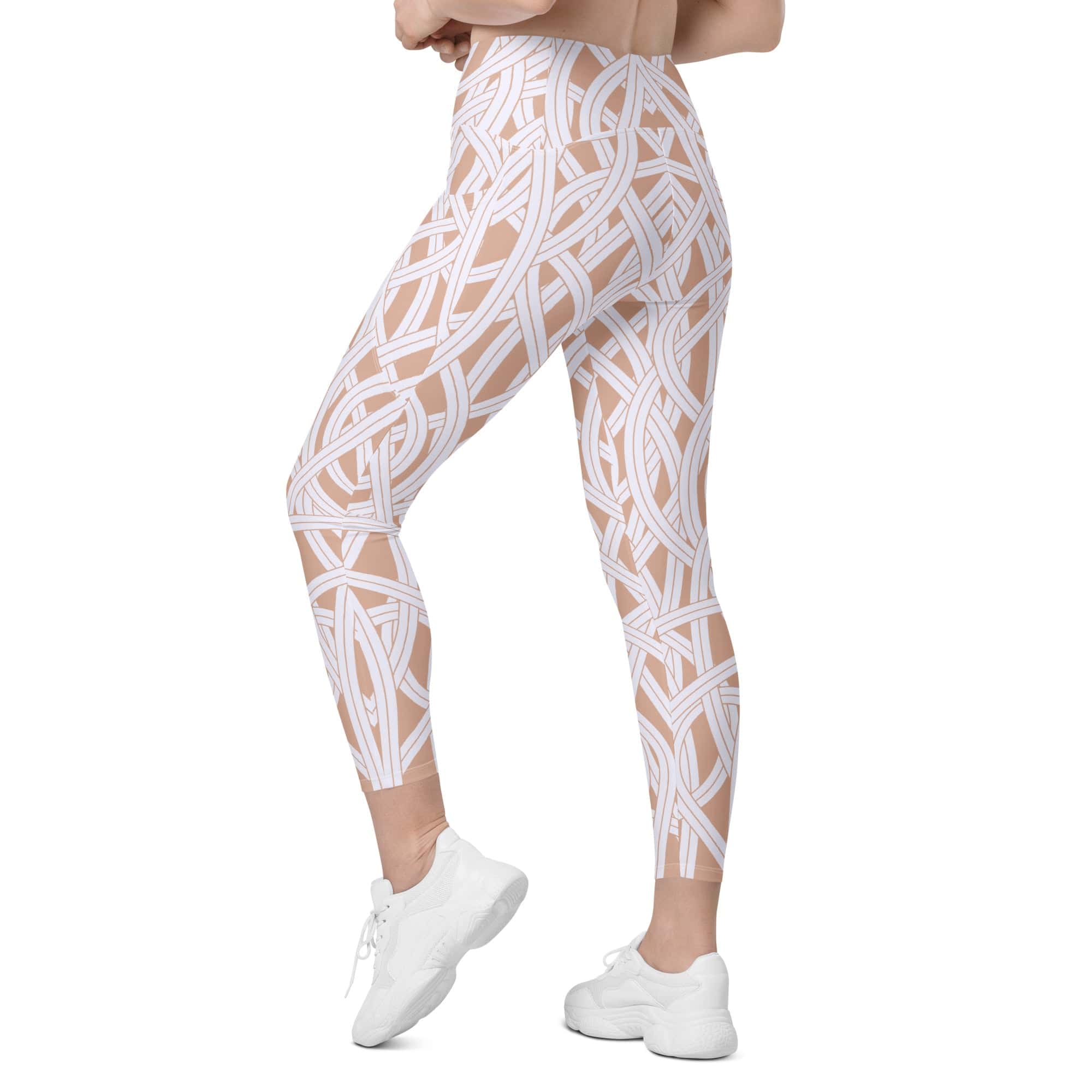 Ribbon Maze Leggings With Pockets