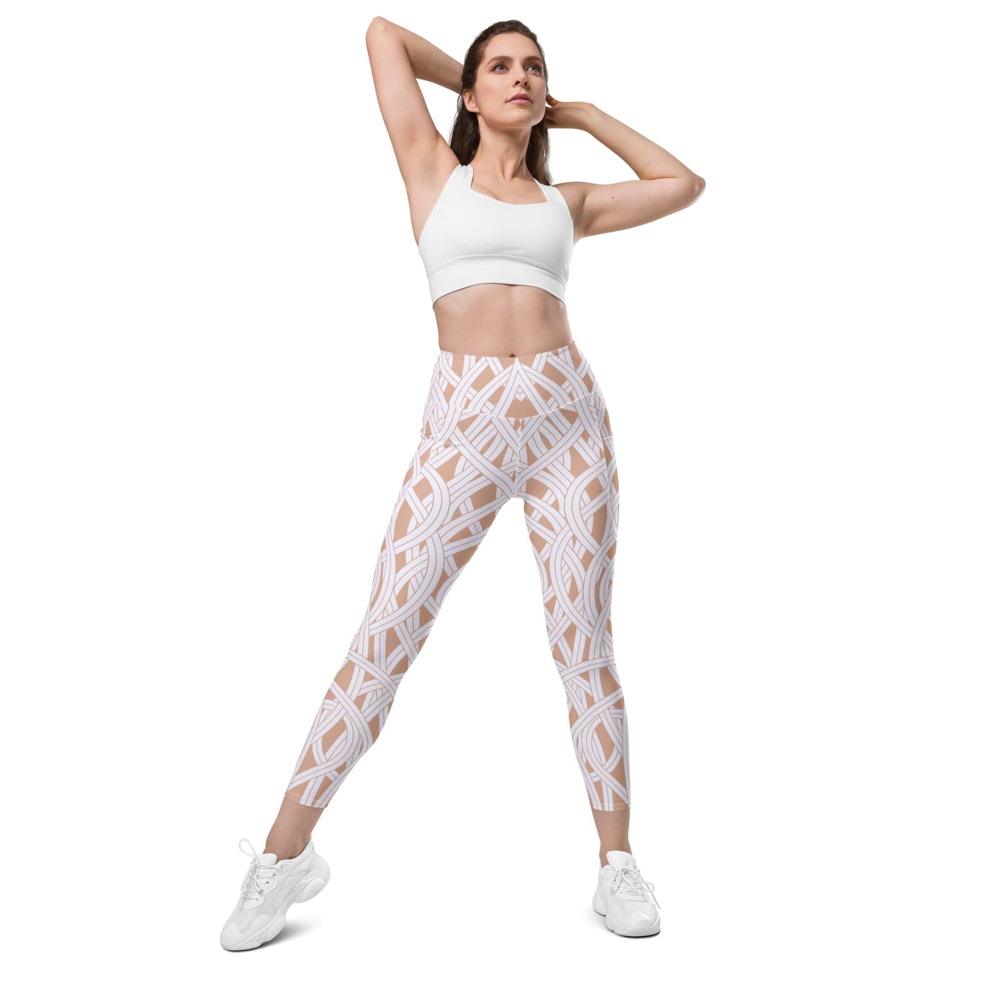 Ribbon Maze Leggings With Pockets