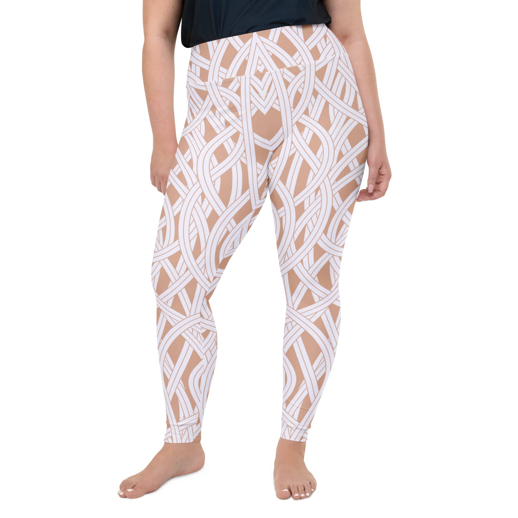 Ribbon Maze Plus Size Leggings