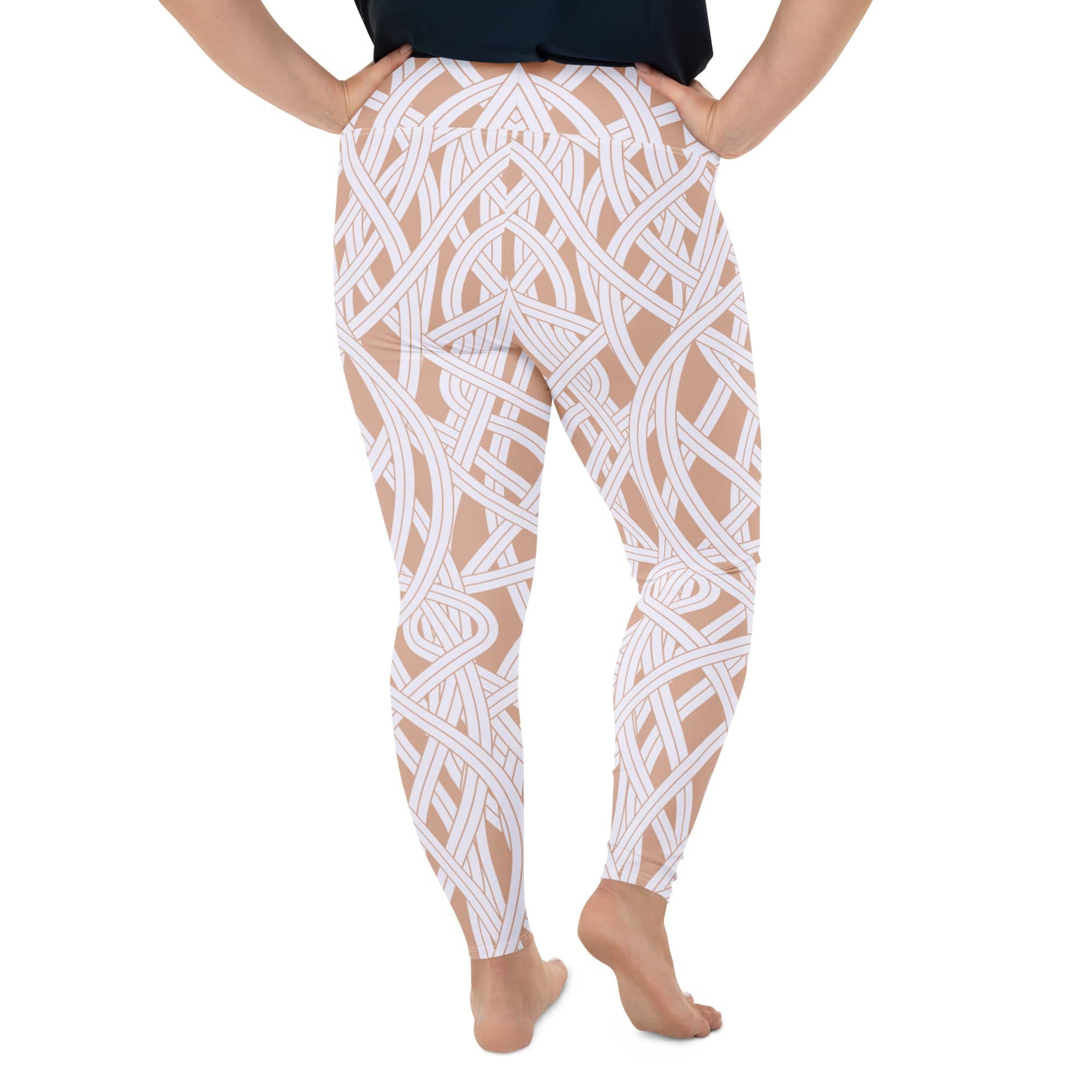 Ribbon Maze Plus Size Leggings