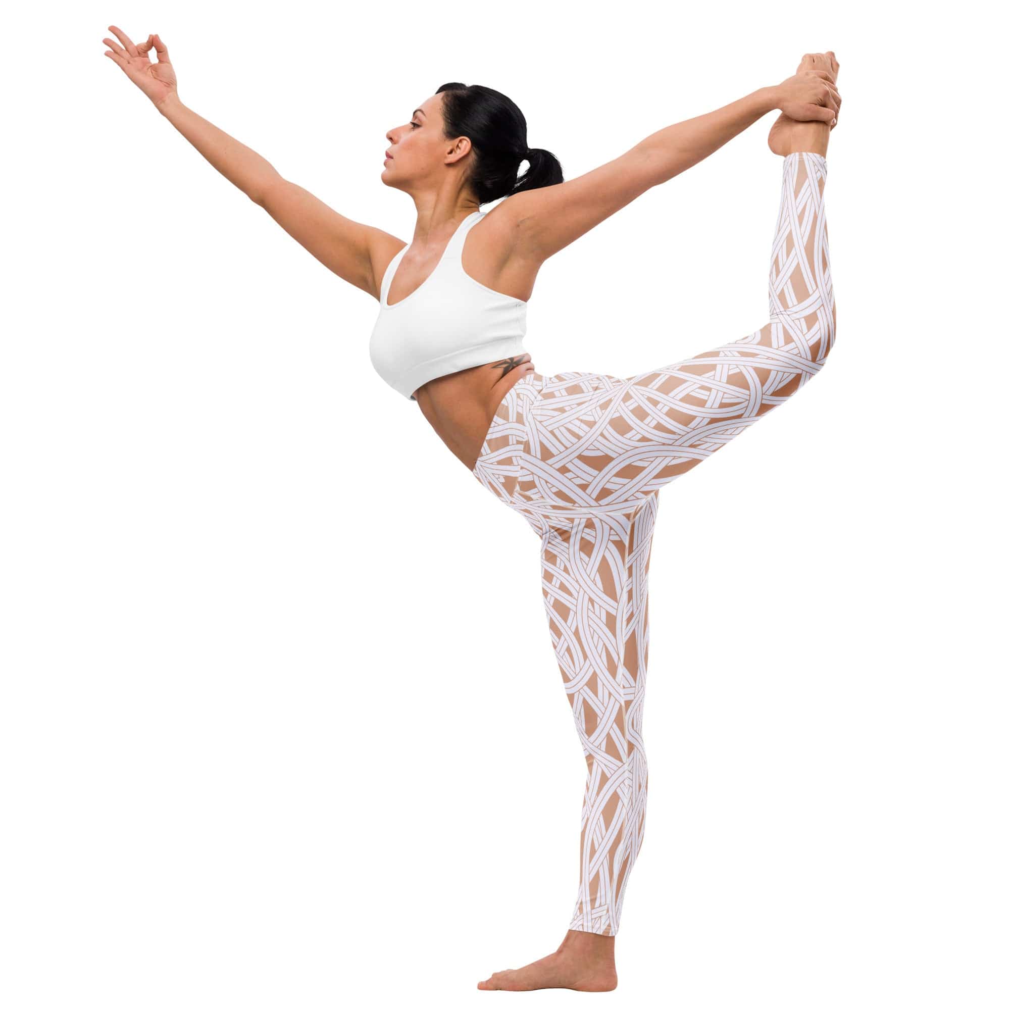 Ribbon Maze Yoga Leggings