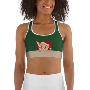 Santa Cat Sports Bra