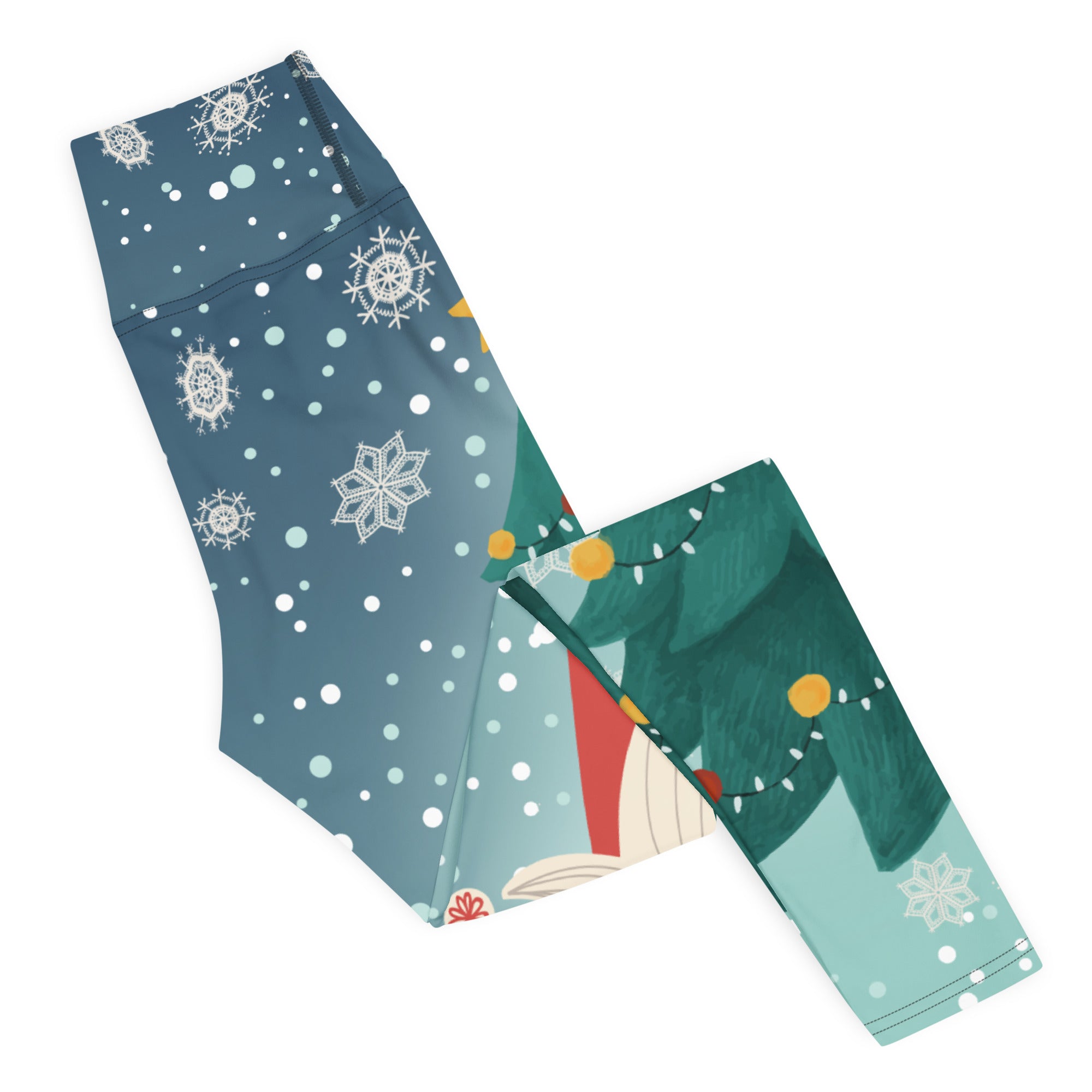 Santa Christmas Tree Yoga Leggings