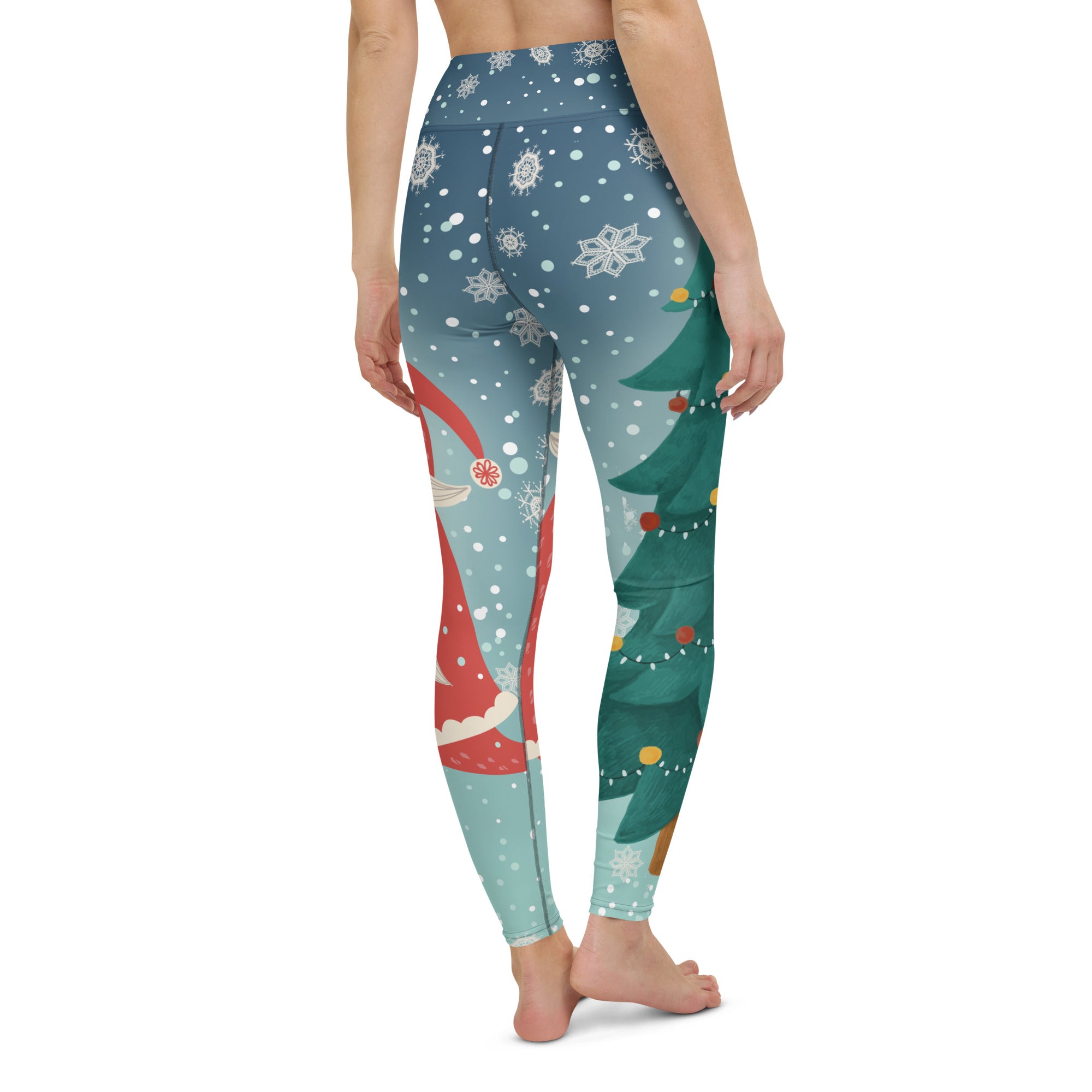 Santa Christmas Tree Yoga Leggings