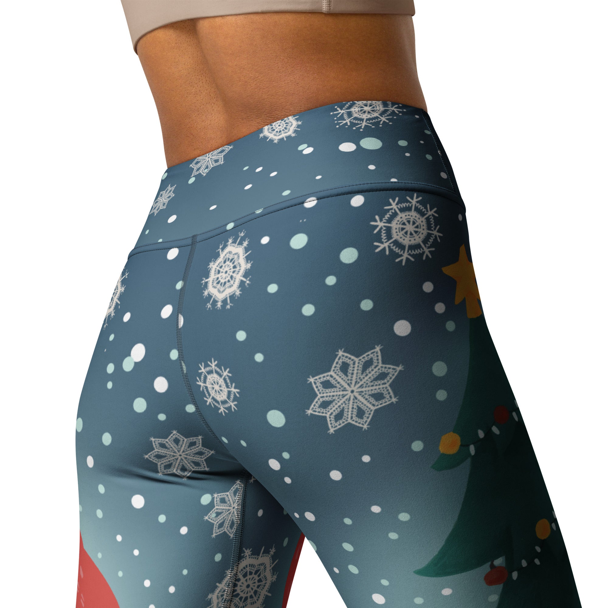 Santa Christmas Tree Yoga Leggings