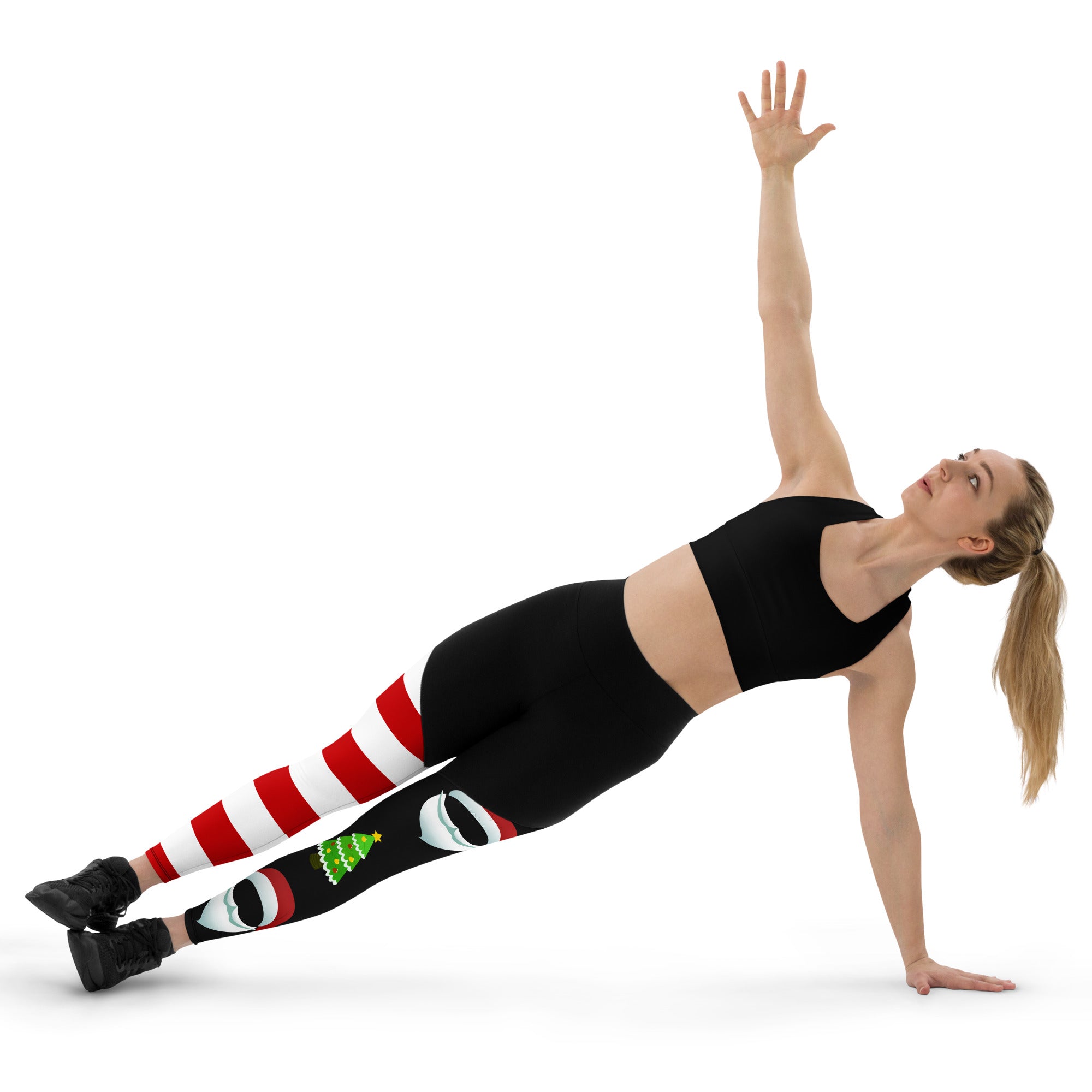 Santa Claus Stripes Compression Leggings