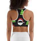 Santa Claus Stripes Sports Bra