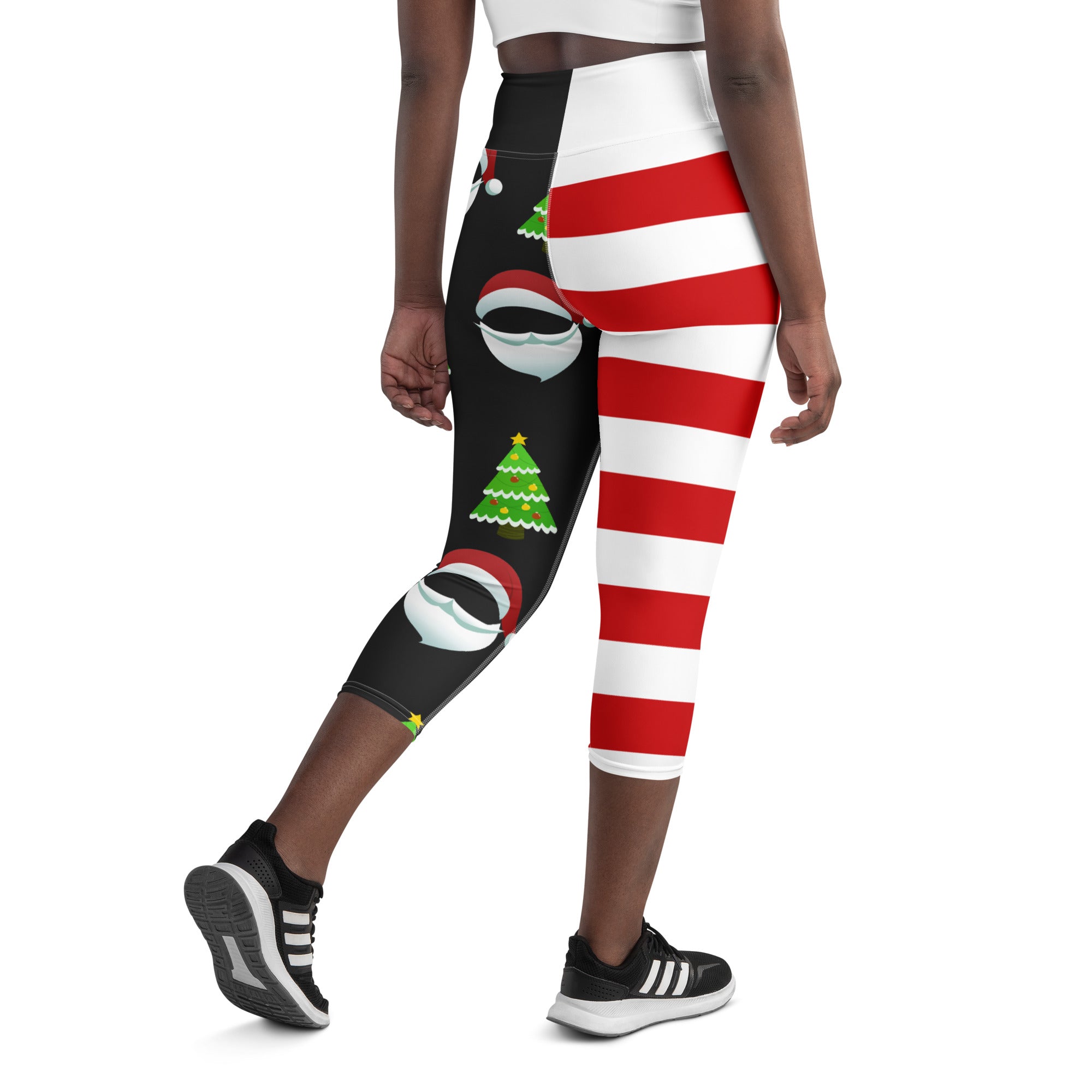 Santa Claus Stripes Yoga Capris