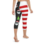 Santa Claus Stripes Yoga Capris