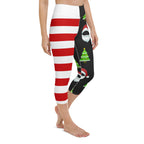 Santa Claus Stripes Yoga Capris
