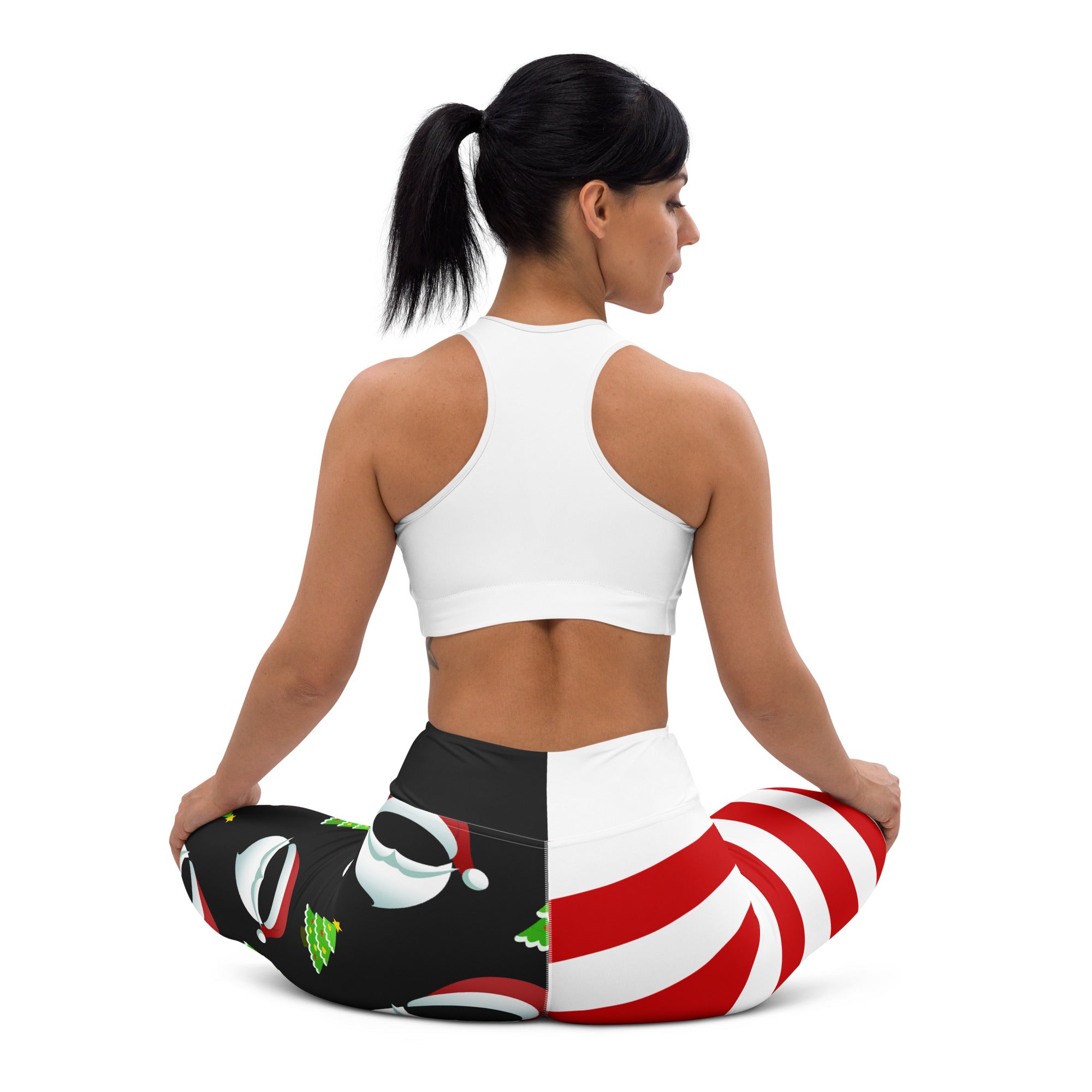 Santa Claus Stripes Yoga Leggings