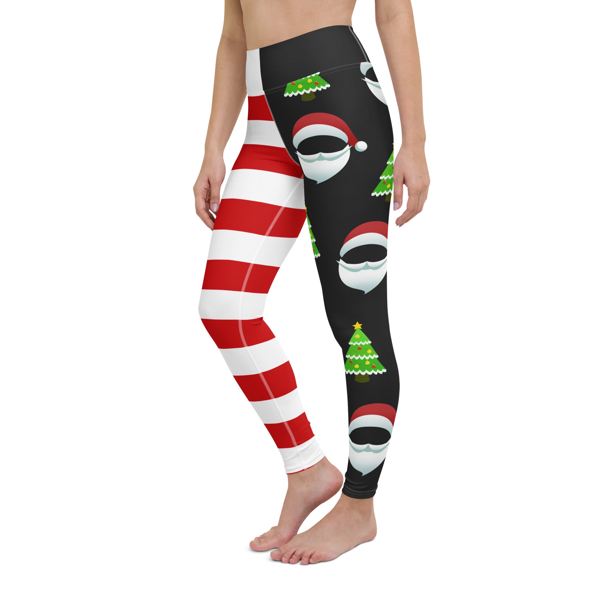 Santa Claus Stripes Yoga Leggings