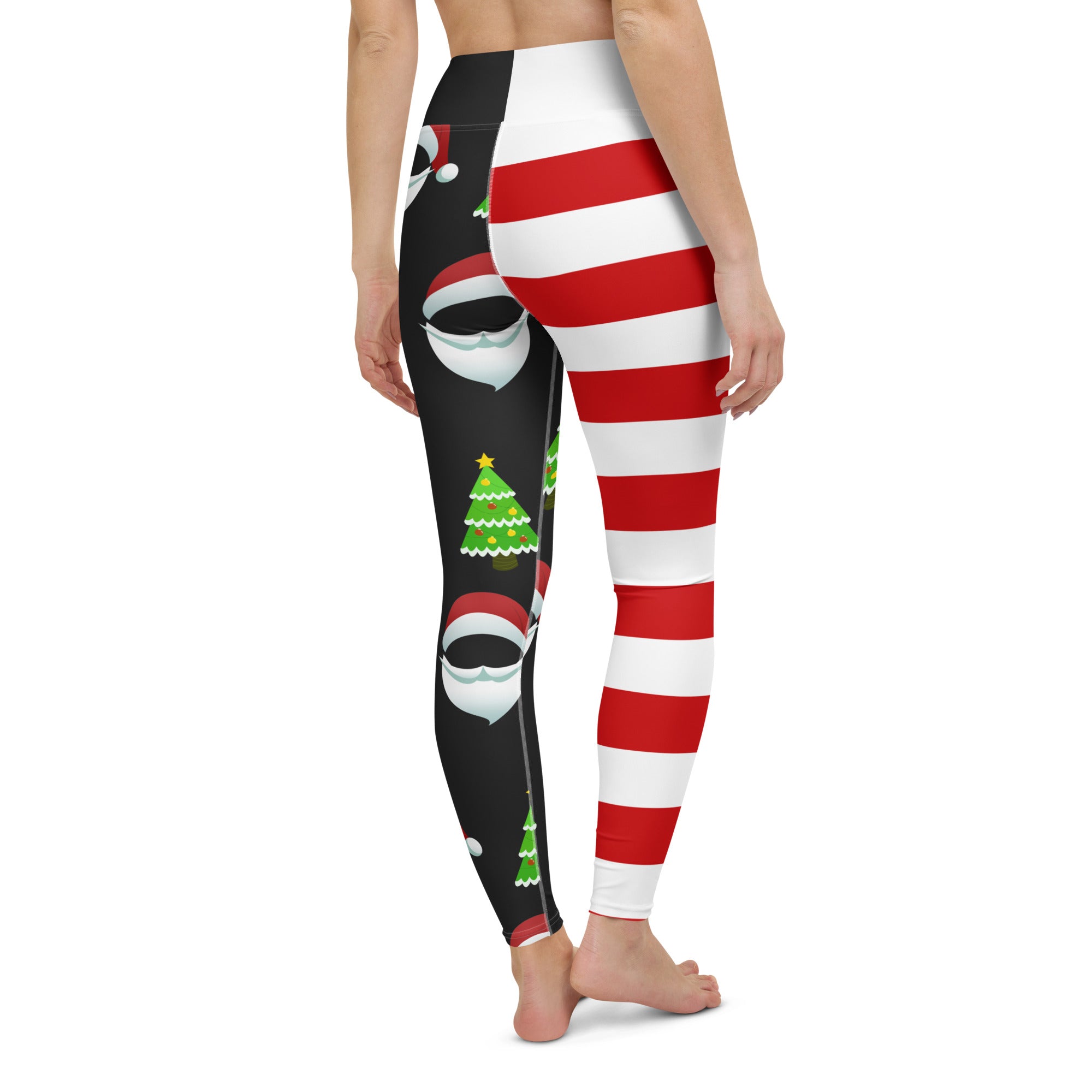 Santa Claus Stripes Yoga Leggings