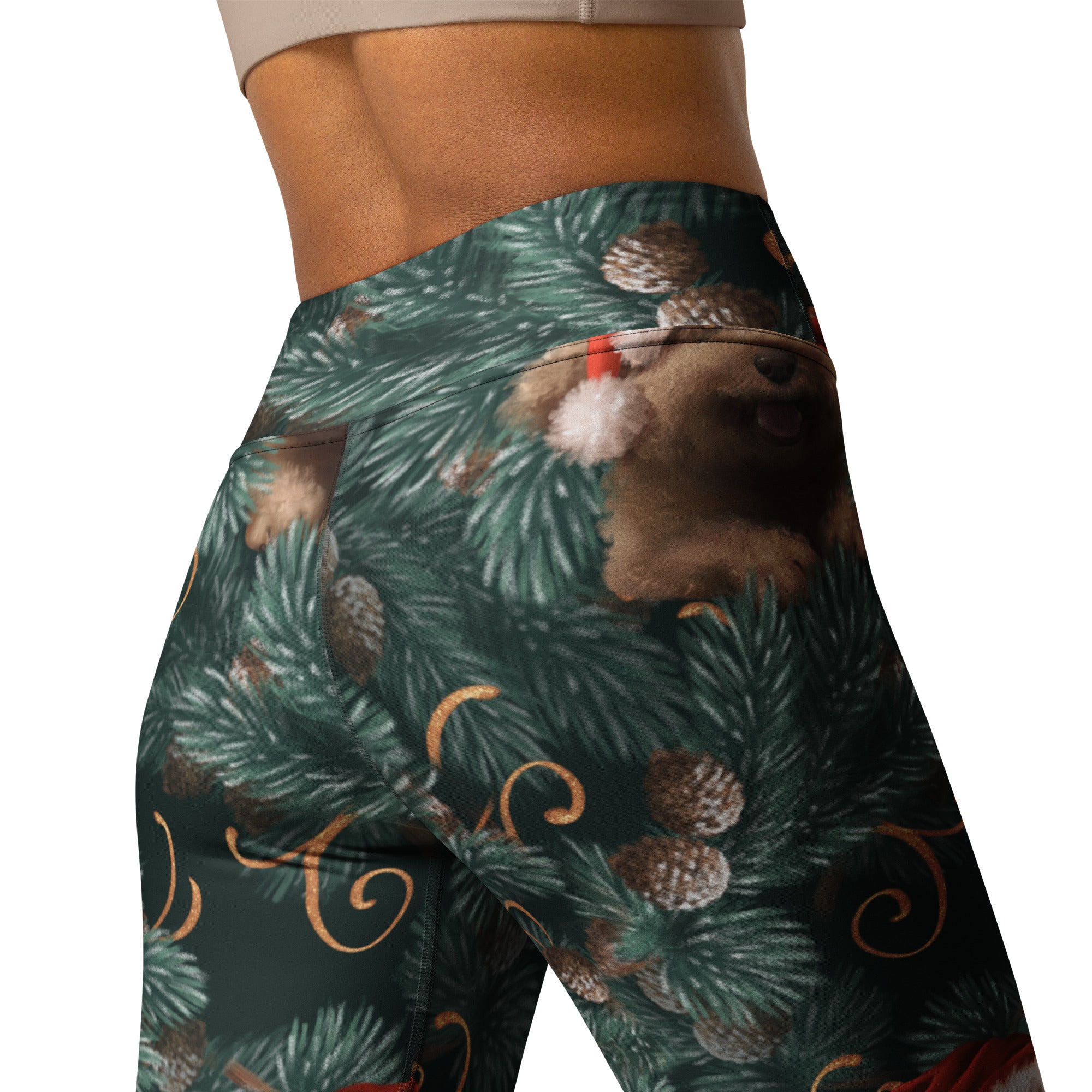 Santa Puppy Yoga Leggings