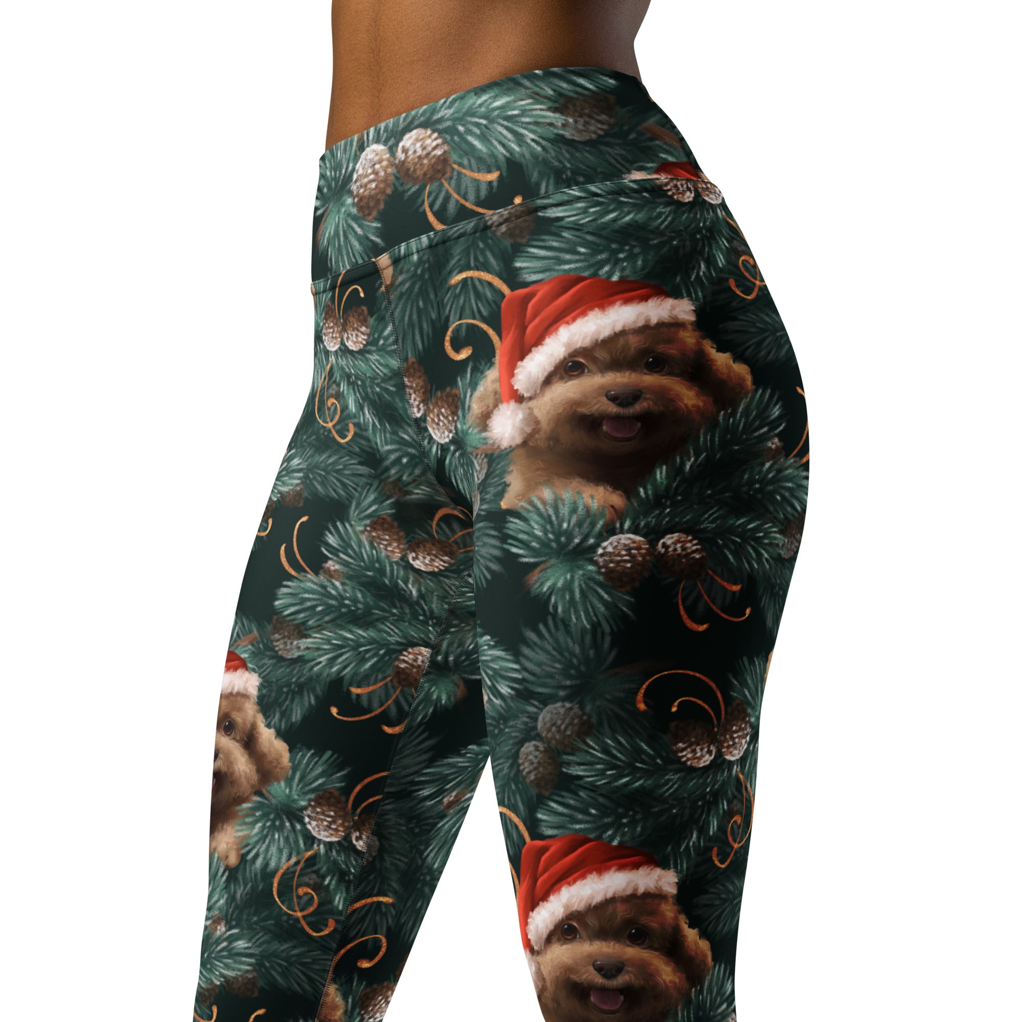 Santa Puppy Yoga Leggings