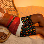 Santa's Christmas Lights Biker Shorts
