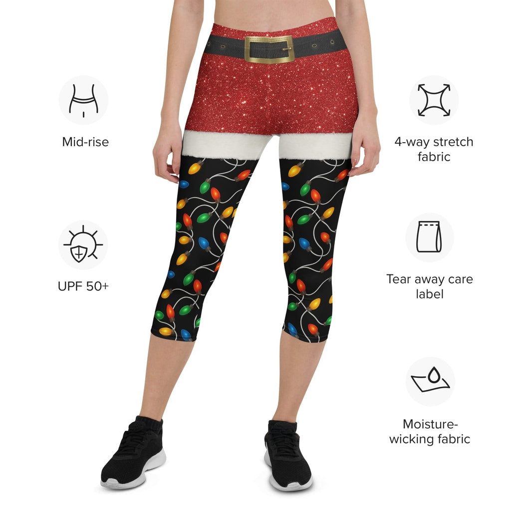 Santa's Christmas Lights Capris