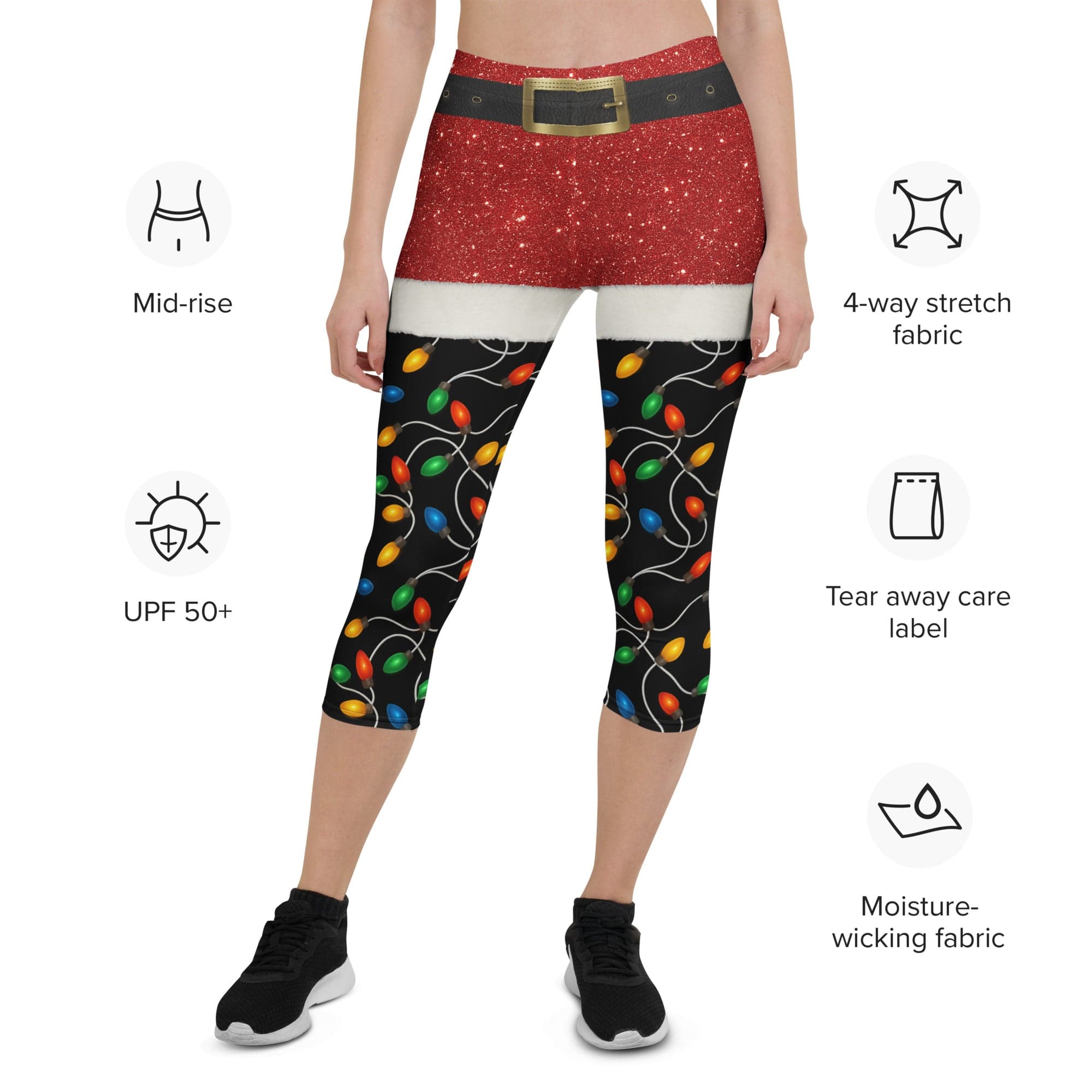 Santa's Christmas Lights Capris