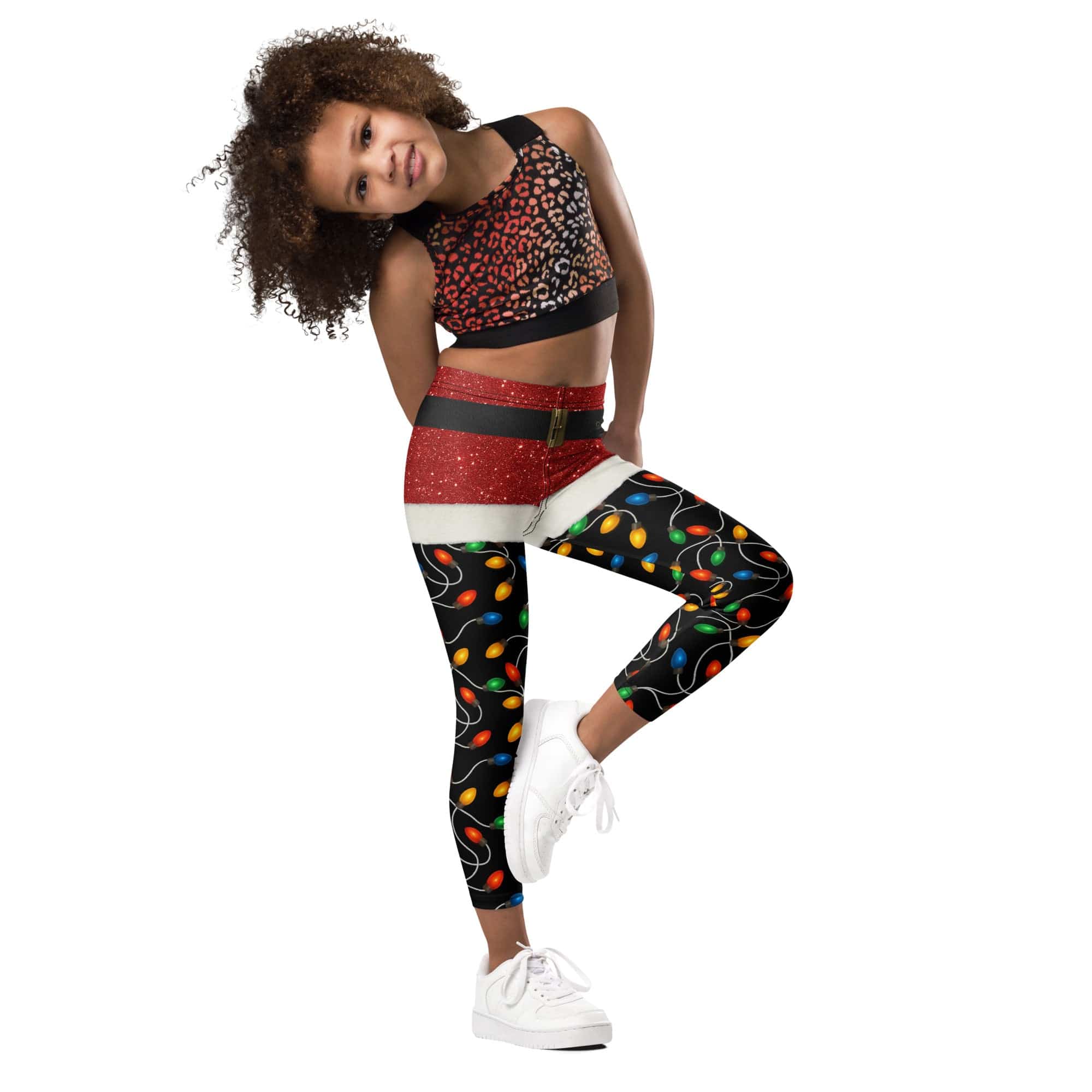 Santa's Christmas Lights Kid's Leggings