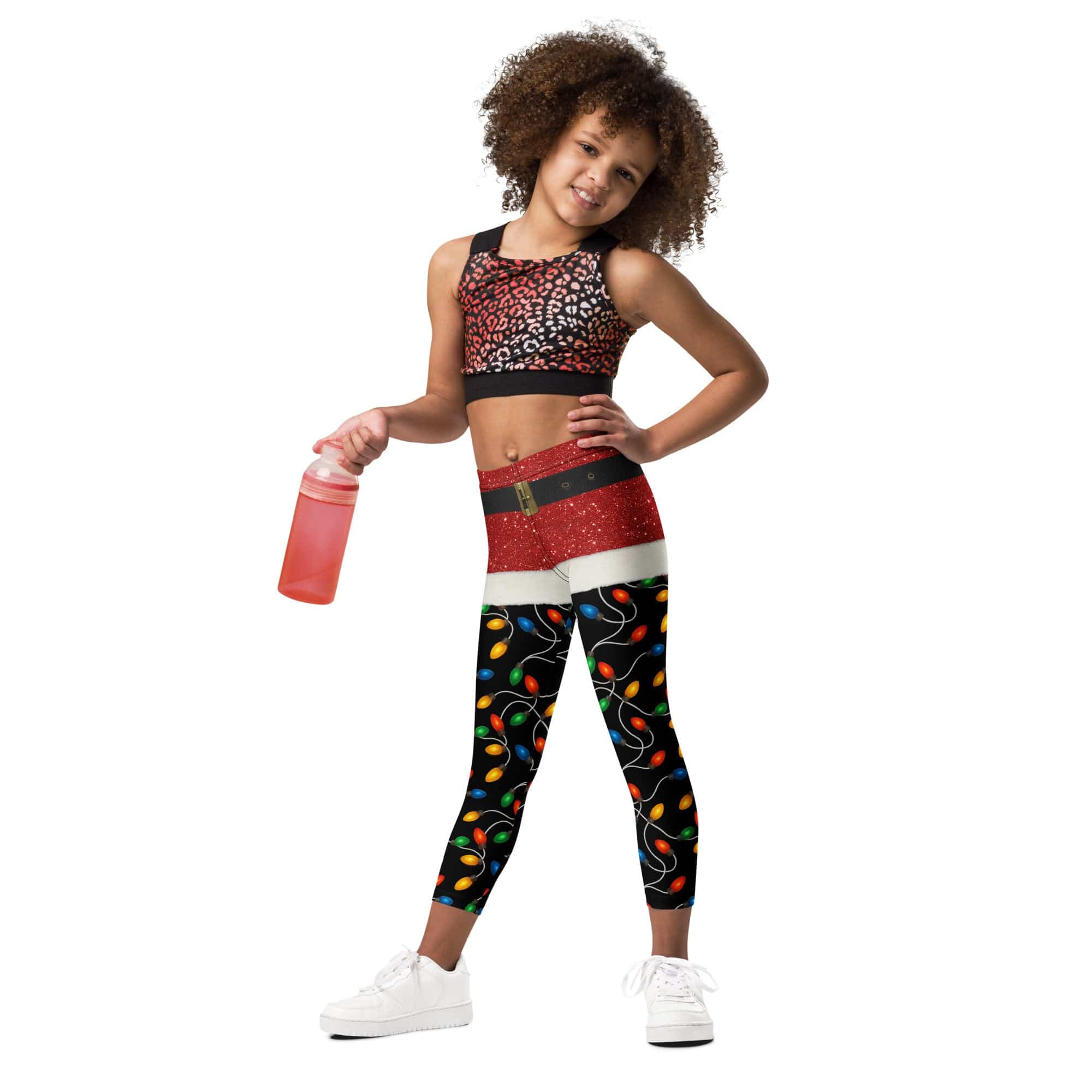 Santa's Christmas Lights Kid's Leggings