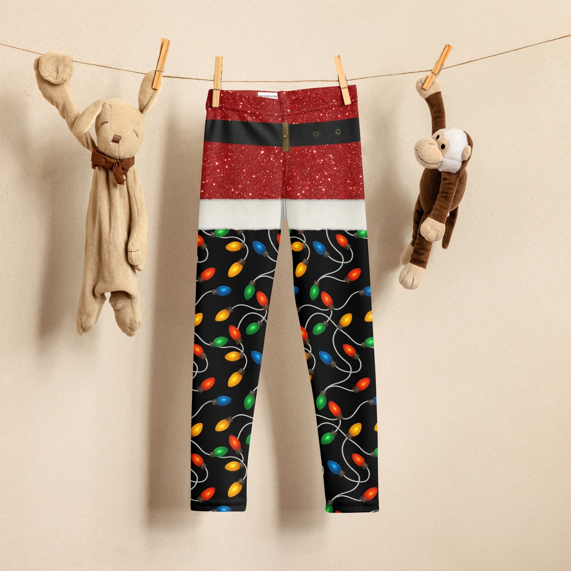 Santa's Christmas Lights Kid's Leggings