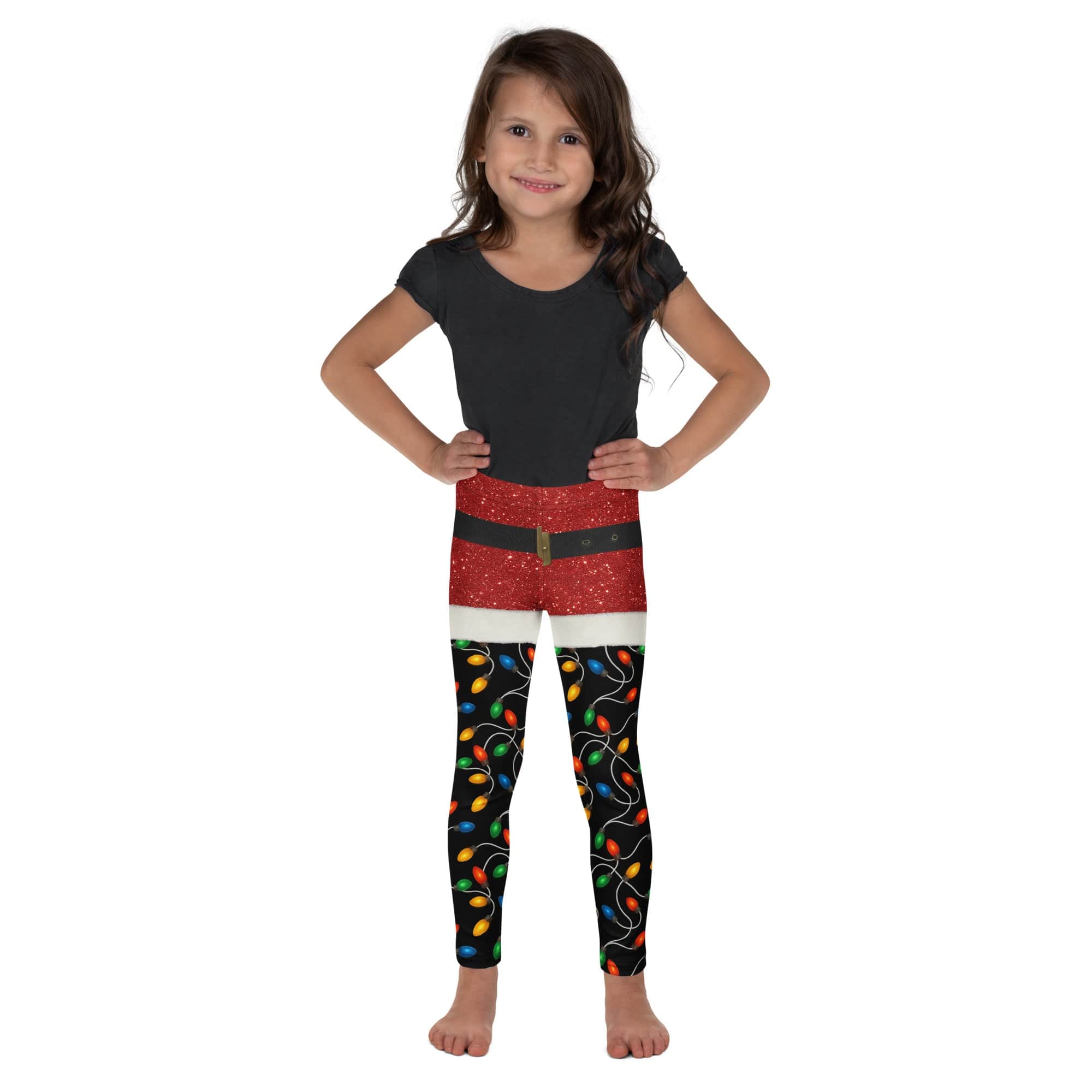 Santa's Christmas Lights Kid's Leggings