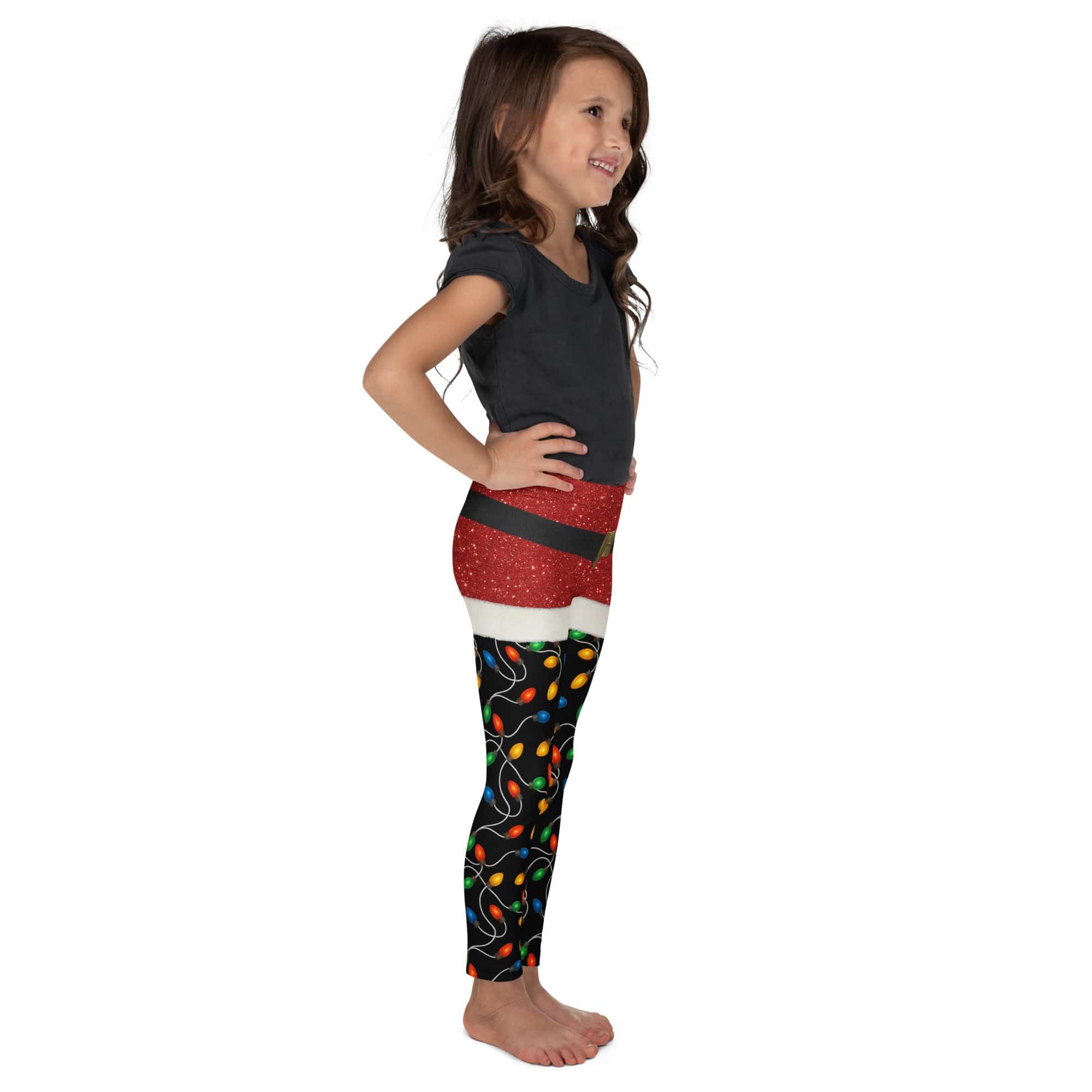 Santa's Christmas Lights Kid's Leggings