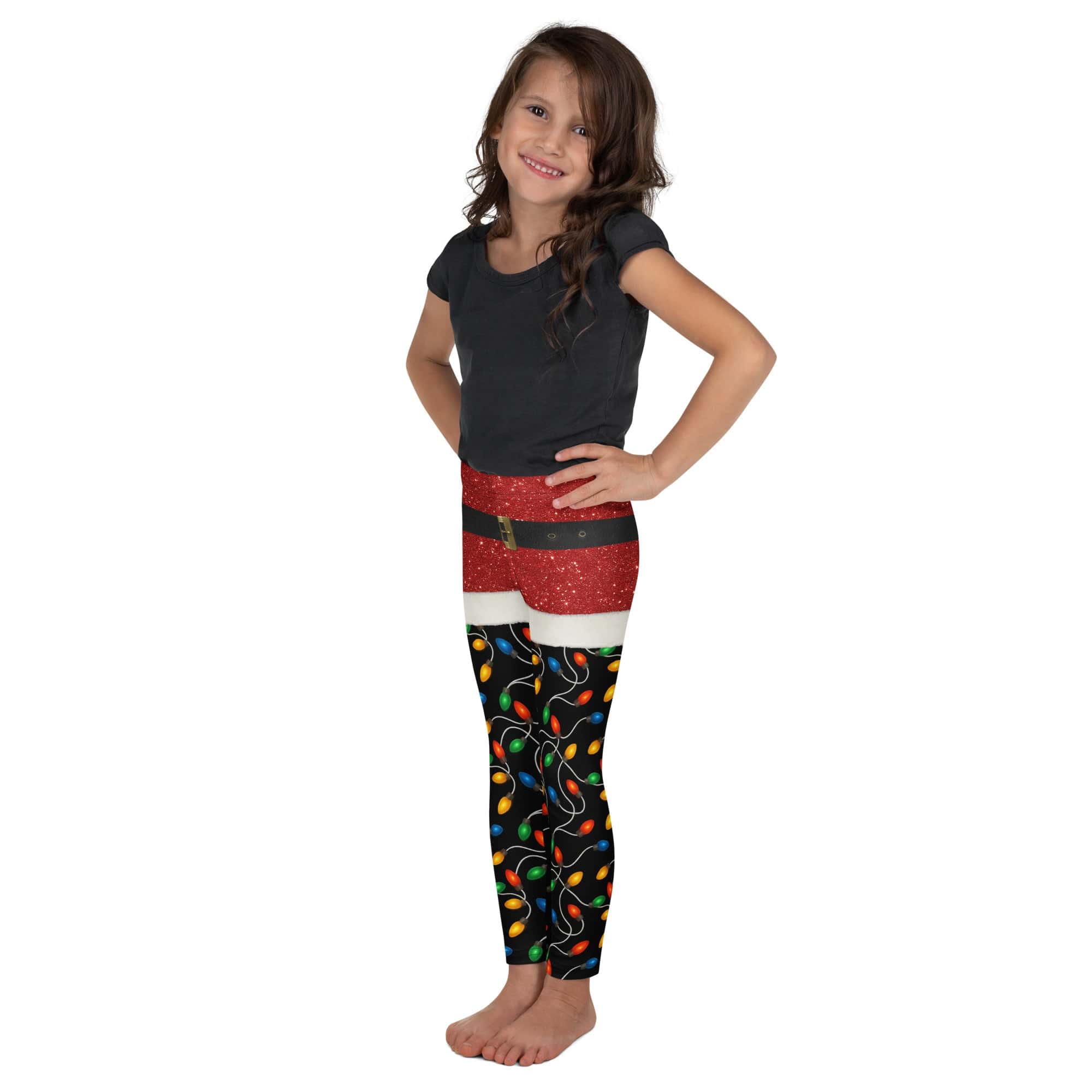 Santa's Christmas Lights Kid's Leggings