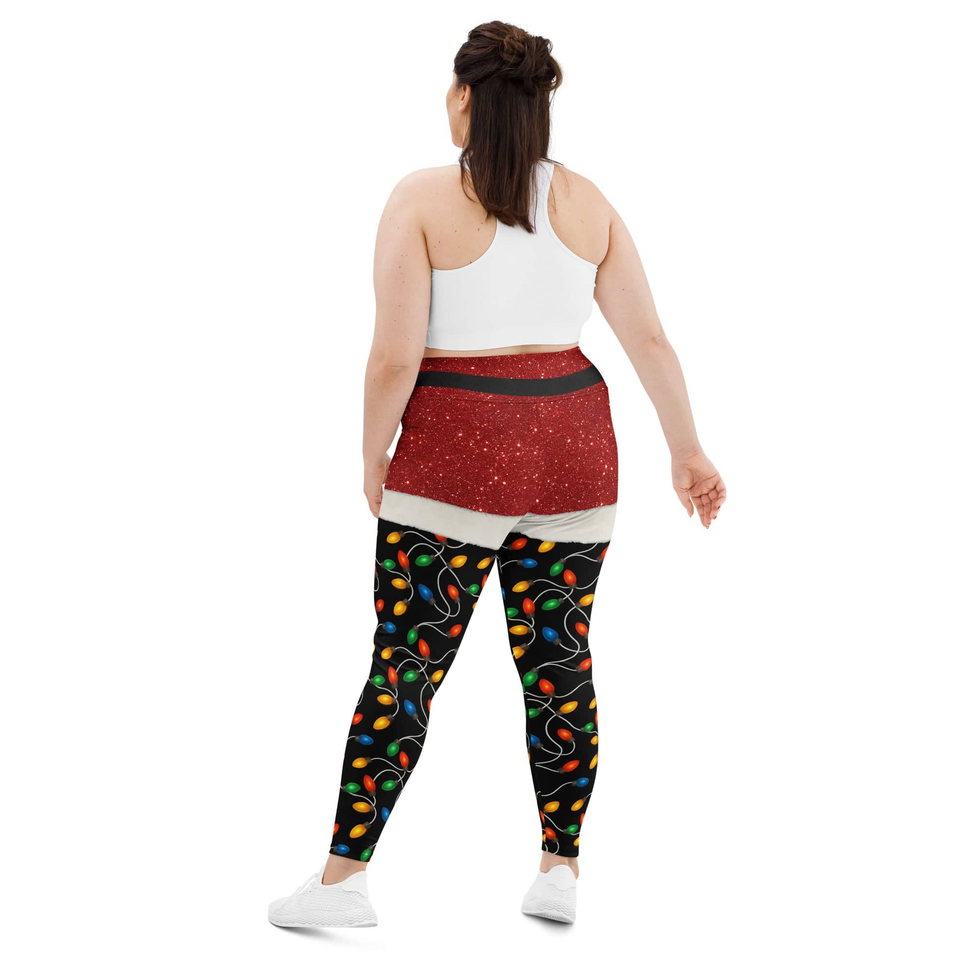 Santa's Christmas Lights Plus Size Leggings