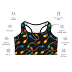 Santa's Christmas Lights Sports Bra