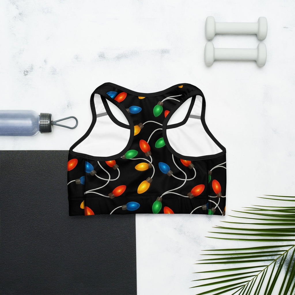 Santa's Christmas Lights Sports Bra