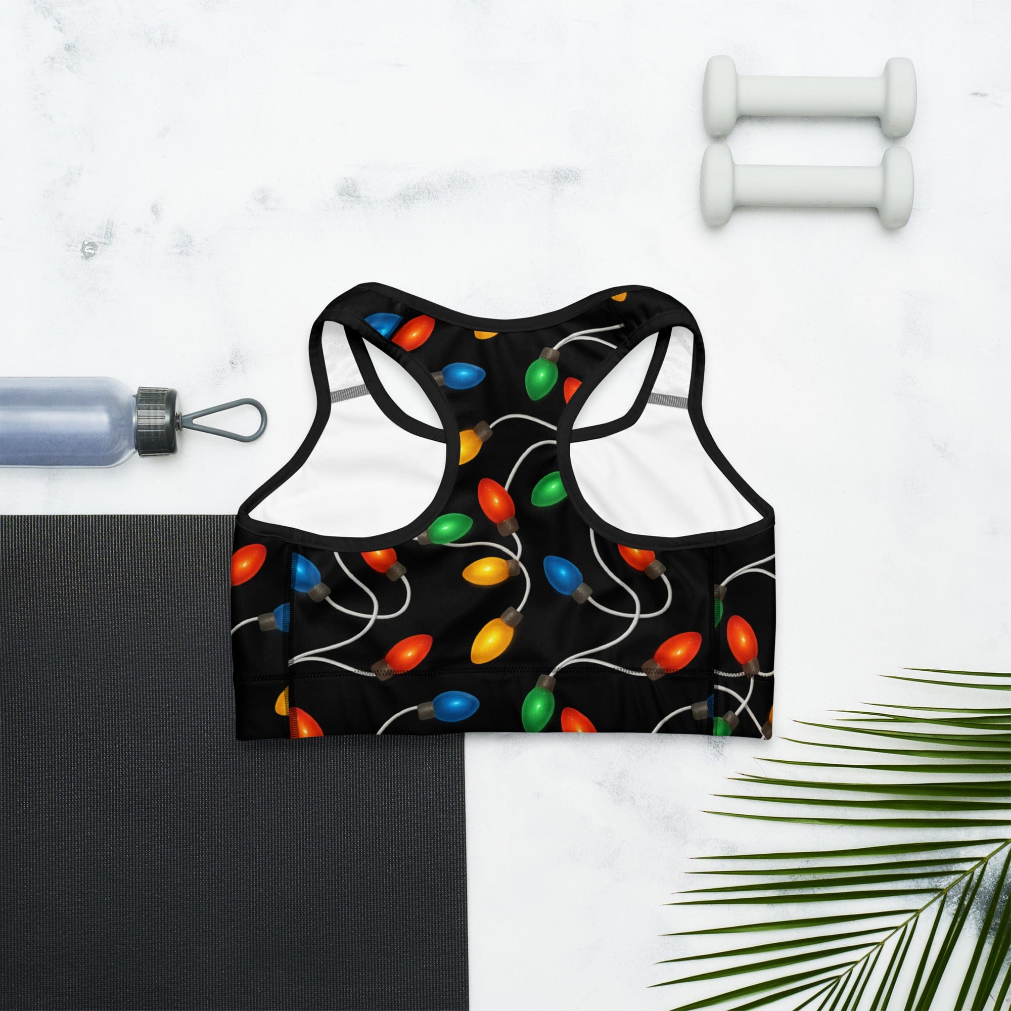 Santa's Christmas Lights Sports Bra